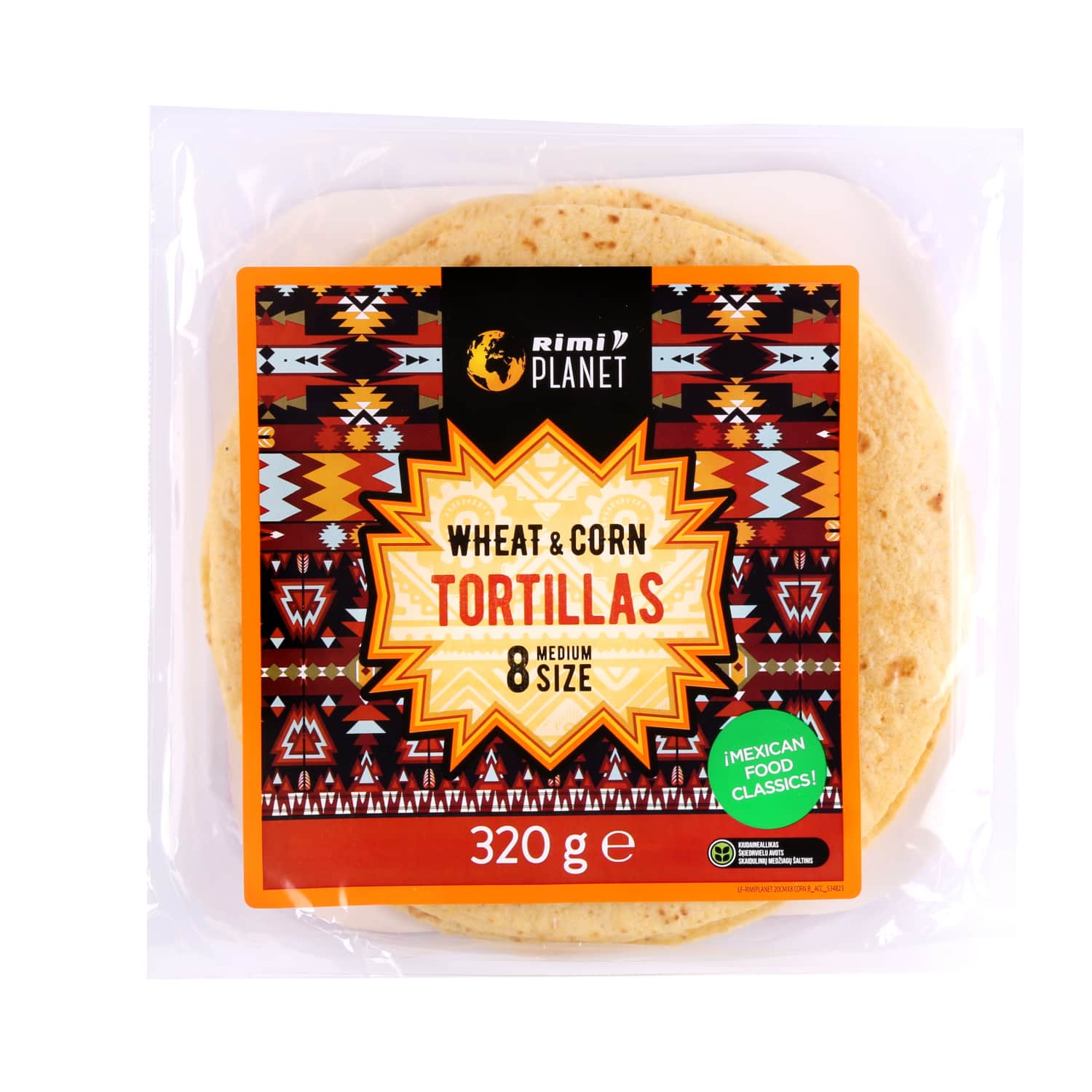 Wheat, corn tortillas RIMI PLANET, 320 g