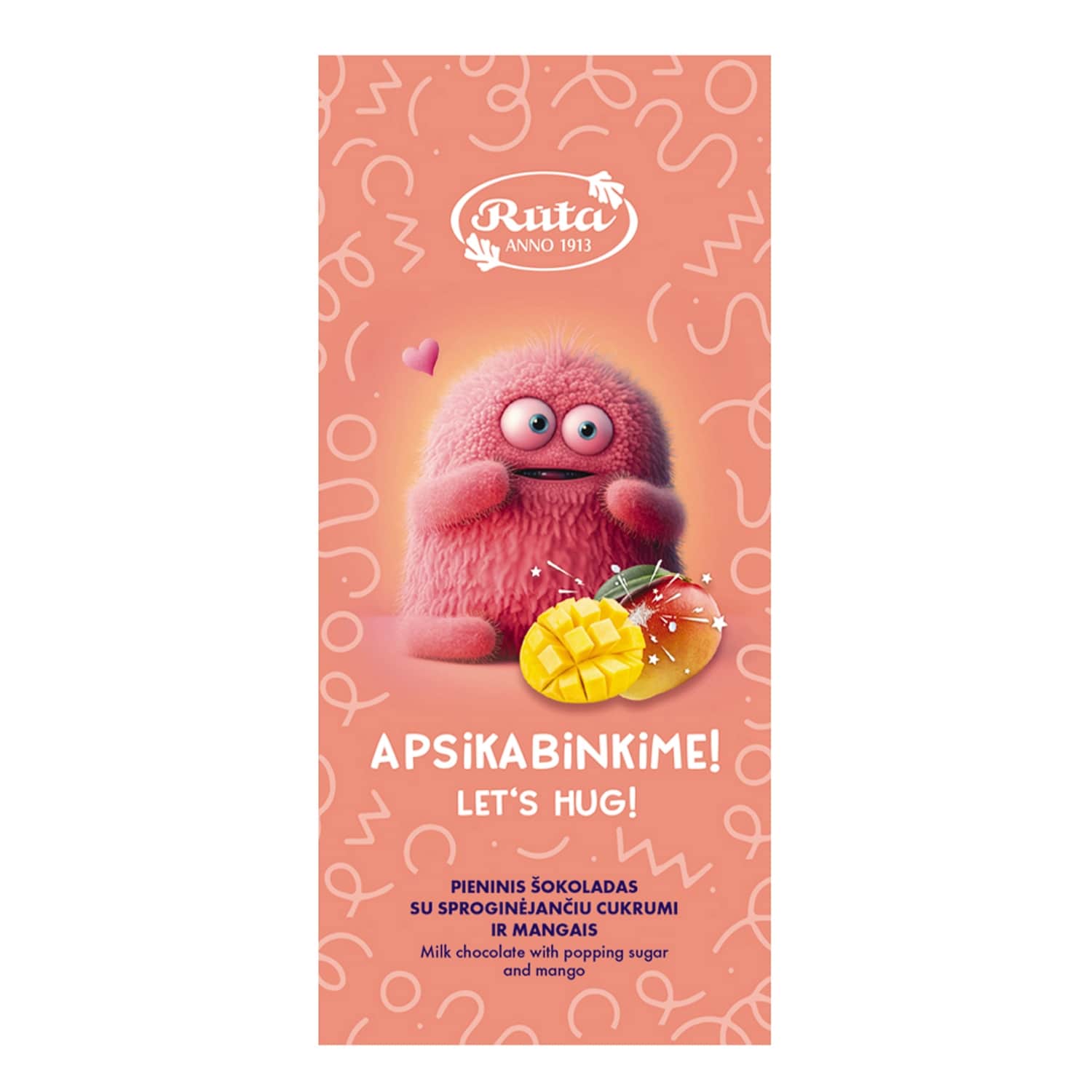 Молочный шоколад BUMČIAI APSIKABINKIME!, 70 г