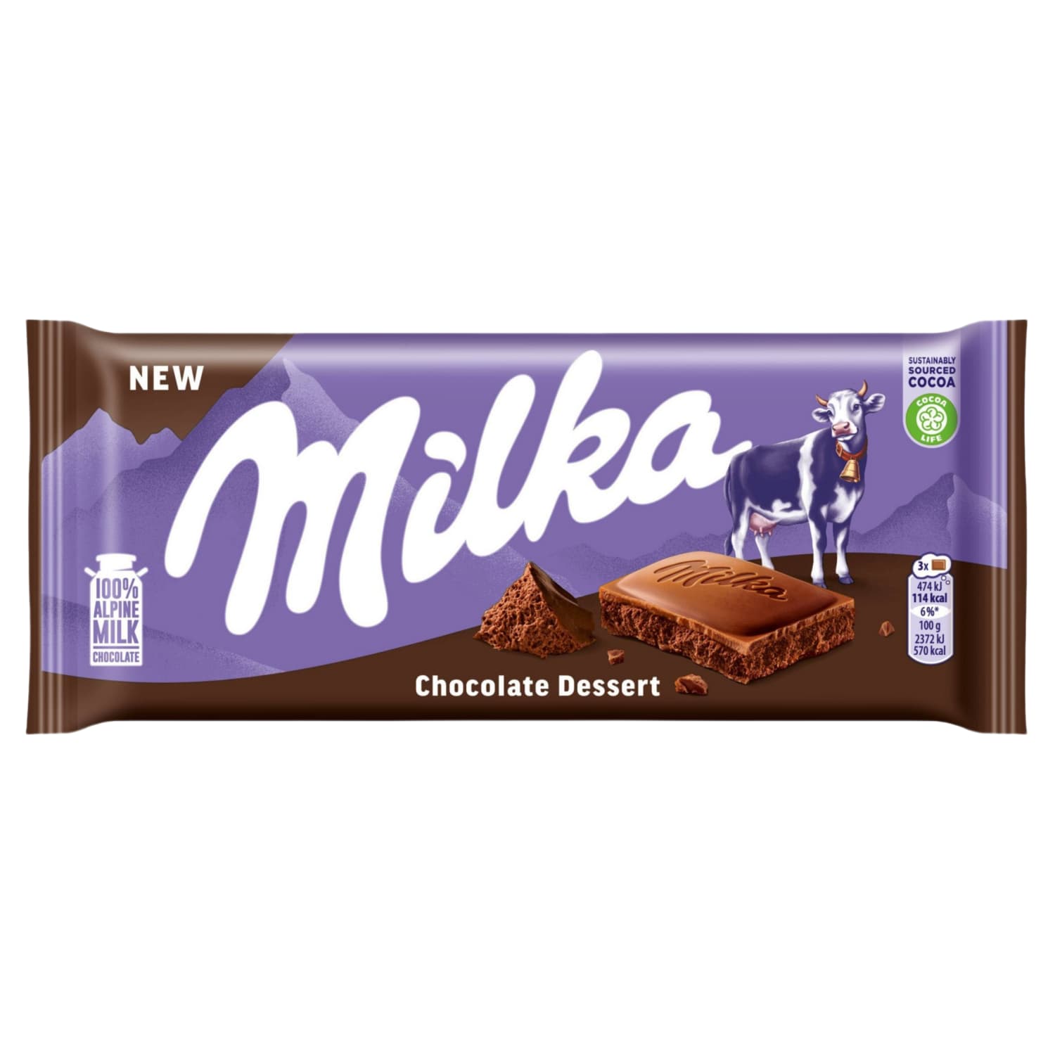 Молочный шоколад с какао начинкой MILKA, 100 г