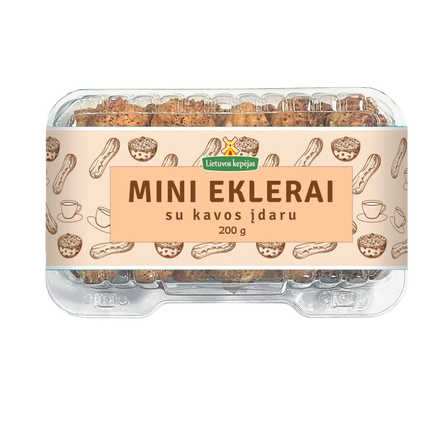 Thawed éclairs with coffee filling, 200 g