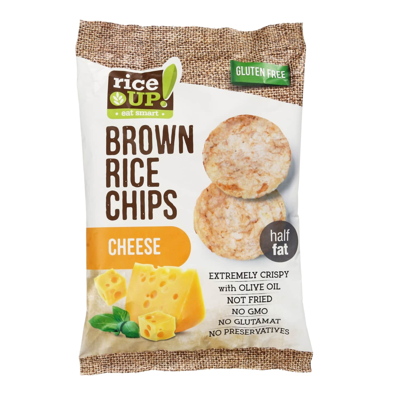 Чипсы из коричневого риса с сыром RICE UP, 60 г