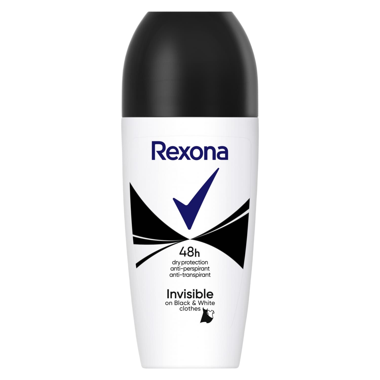 Women's roll-on deodorant REXONA INVISIBLE ON B&W, 50ml