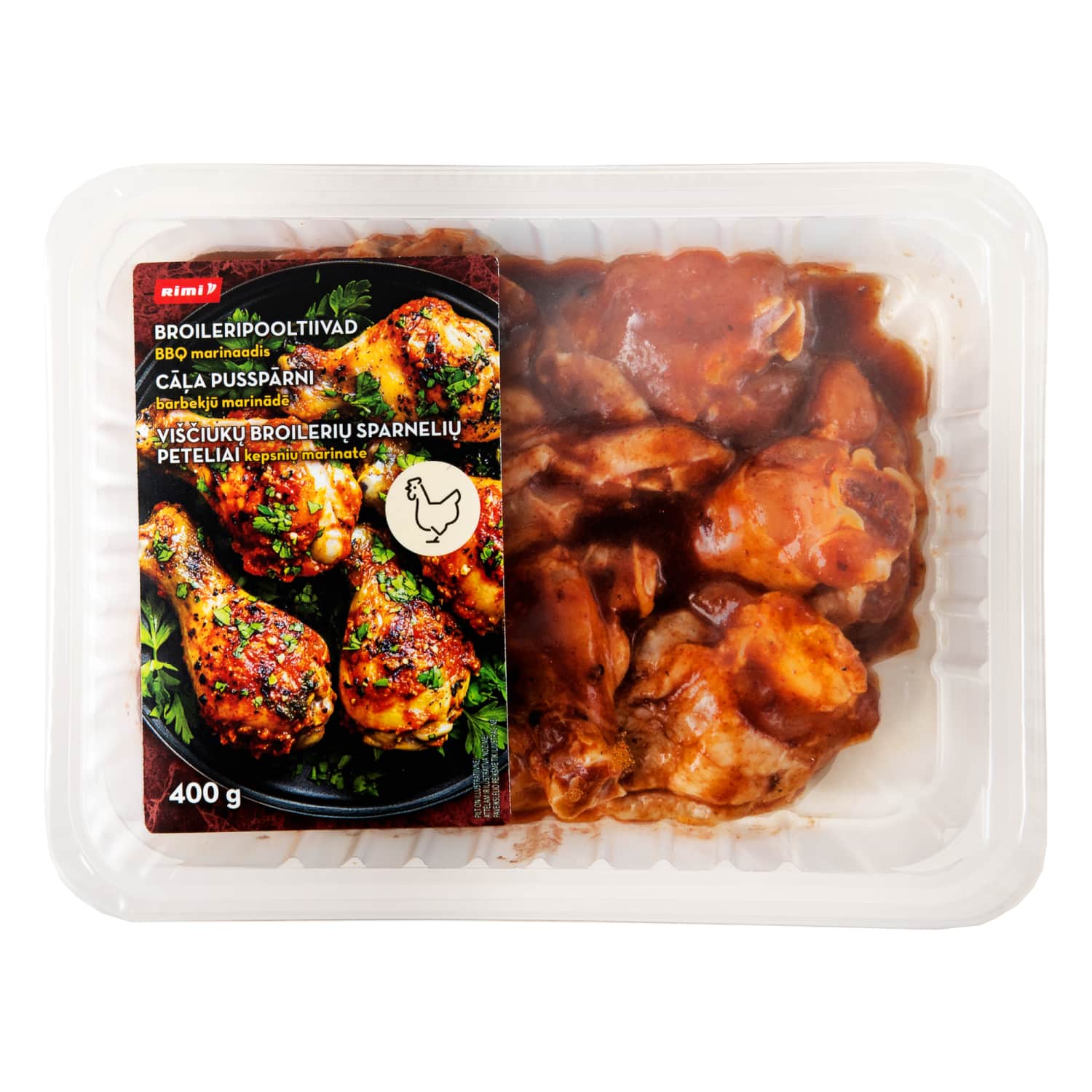 Chicken broiler wing meat Rimi grill marinated, 400 g
