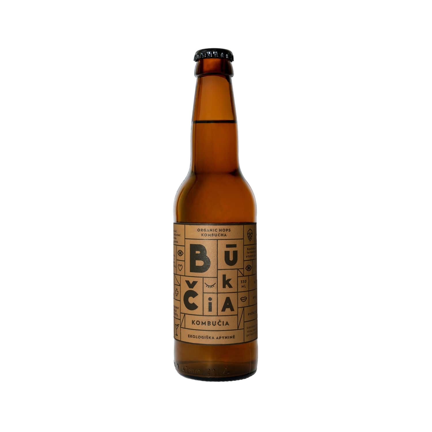 Ekologiškas kombučia APYNINĖ BŪKČIA, 330ml