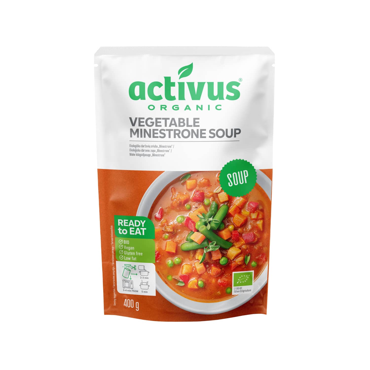 Ekol. darž. sriuba MINESTRONE ACTIVUS, 400 g