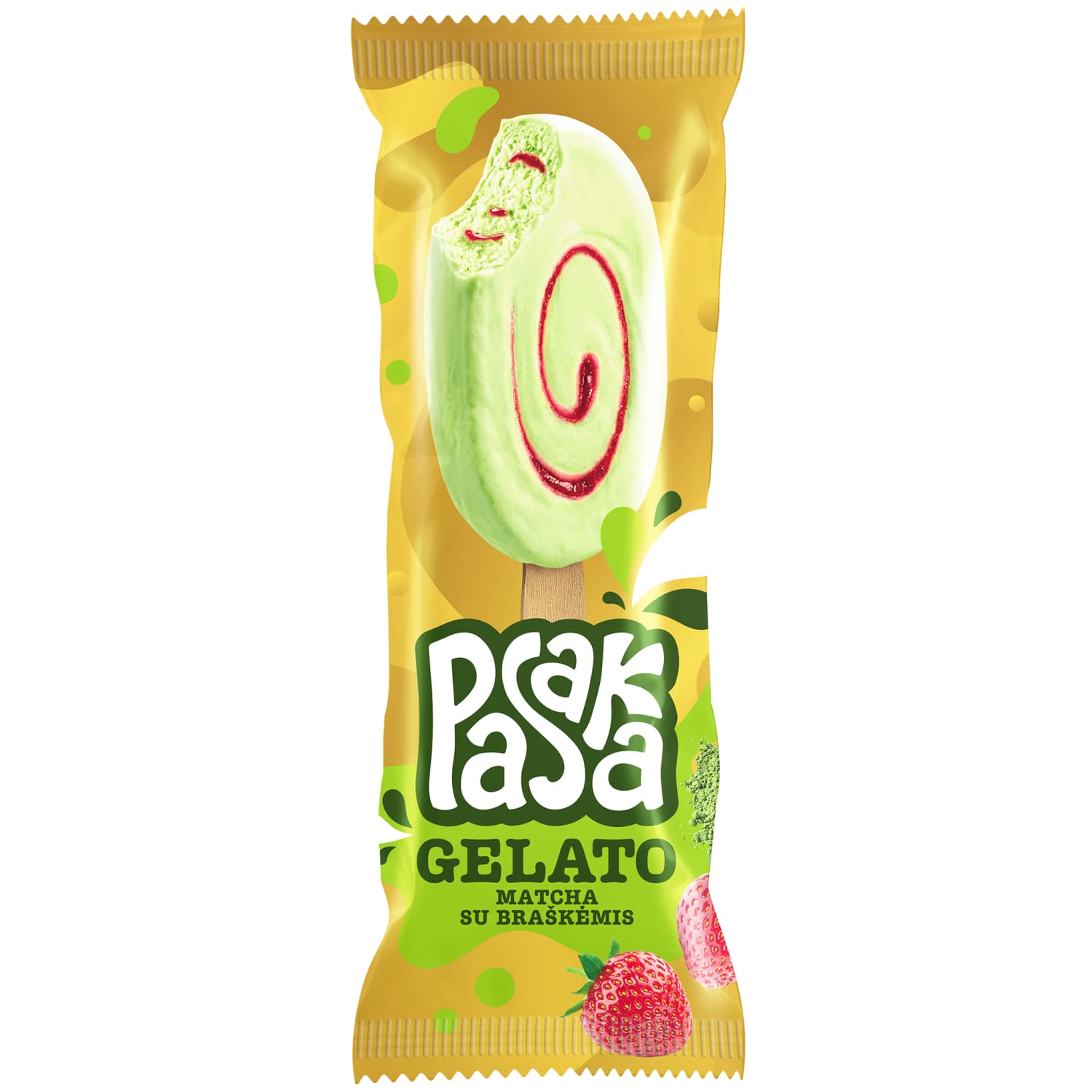 Valg. ledai PASAKA GELATO MATCHA, 90 ml/ 67 g