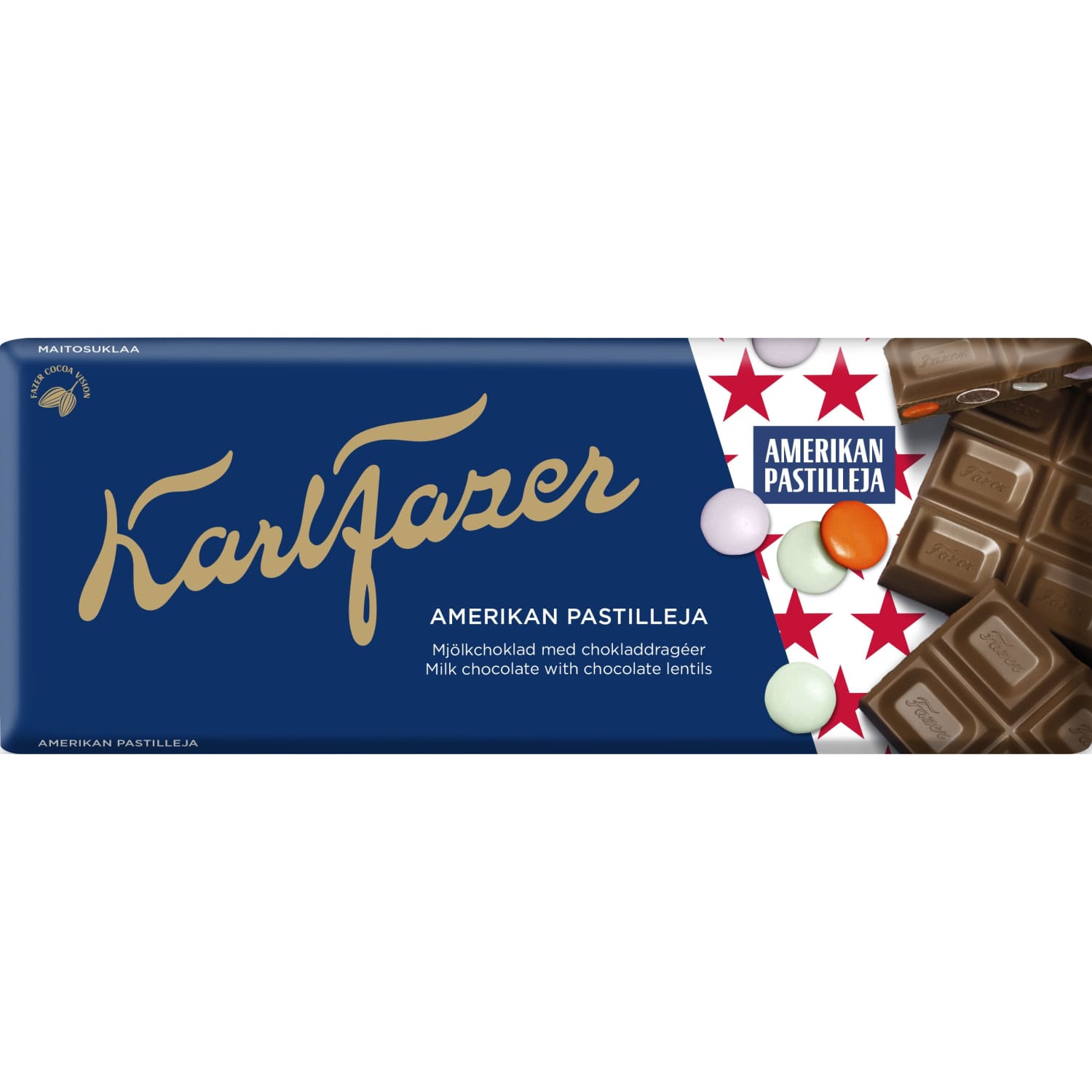 Pieninis šokoladas su draže KARL FAZER, 180 g
