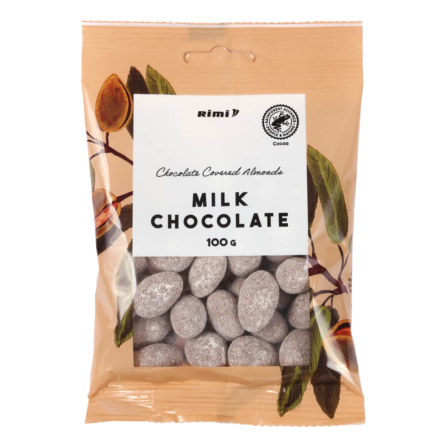 Migdolai pieniniame šokolade RIMI, 100 g