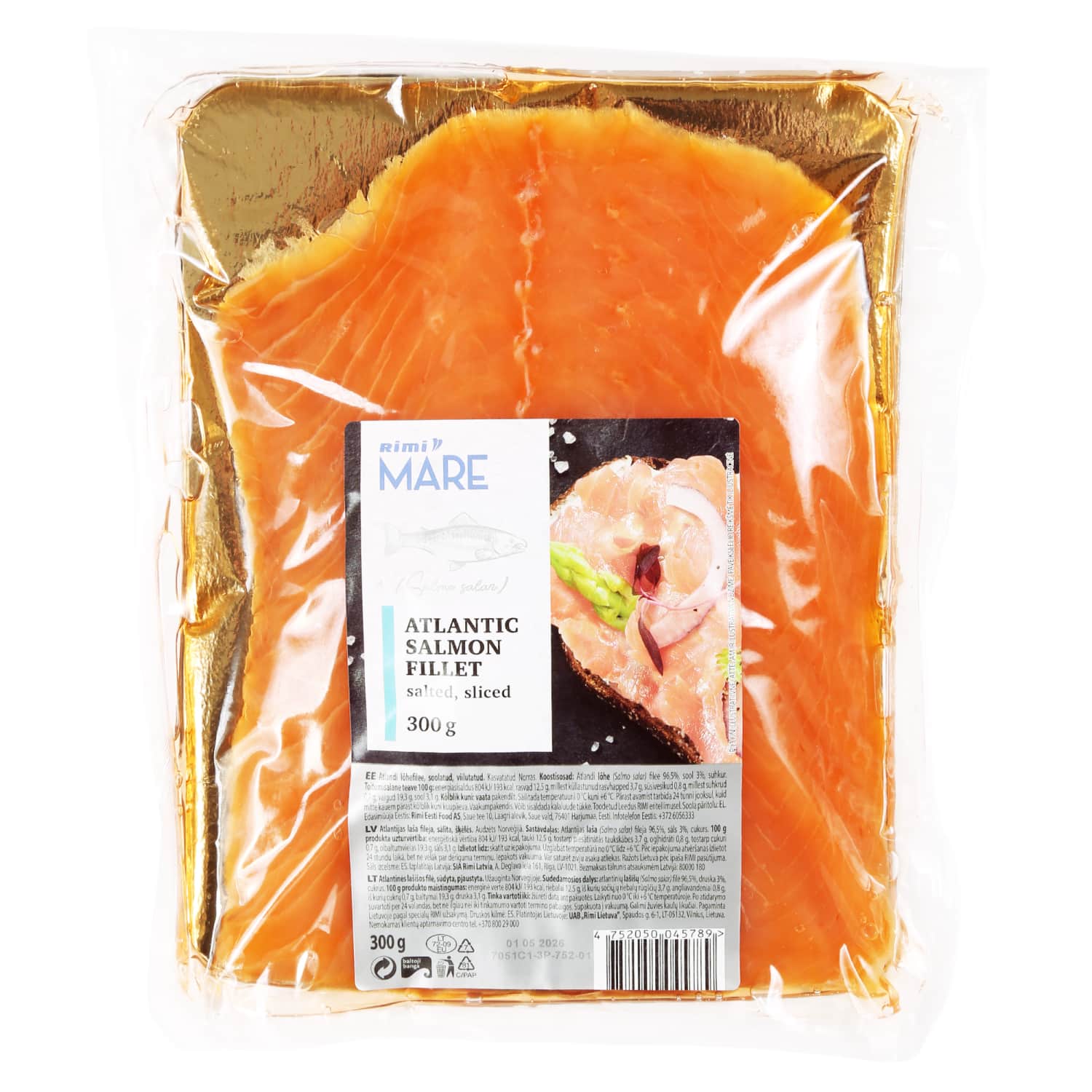 Sūd. atlantinių lašišų filė RIMI MARE, 300 g