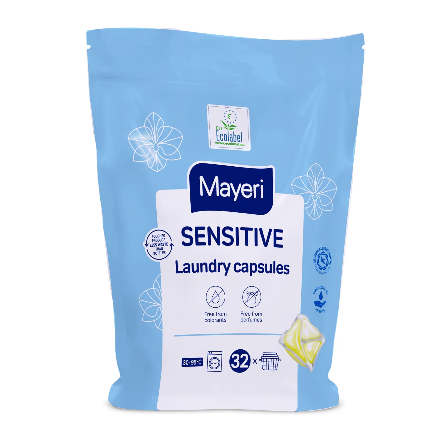 Washing capsules MAYERI SENSITIVE, 32 pcs.