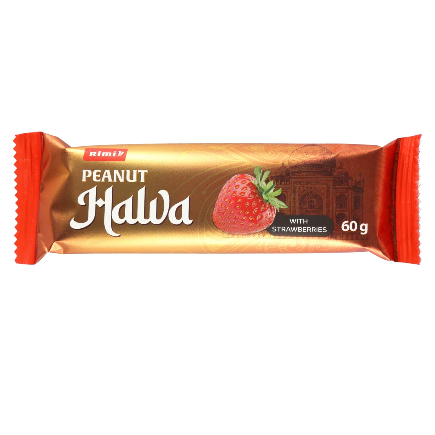 Žemės riešutų chalva su braškėmis RIMI, 60 g