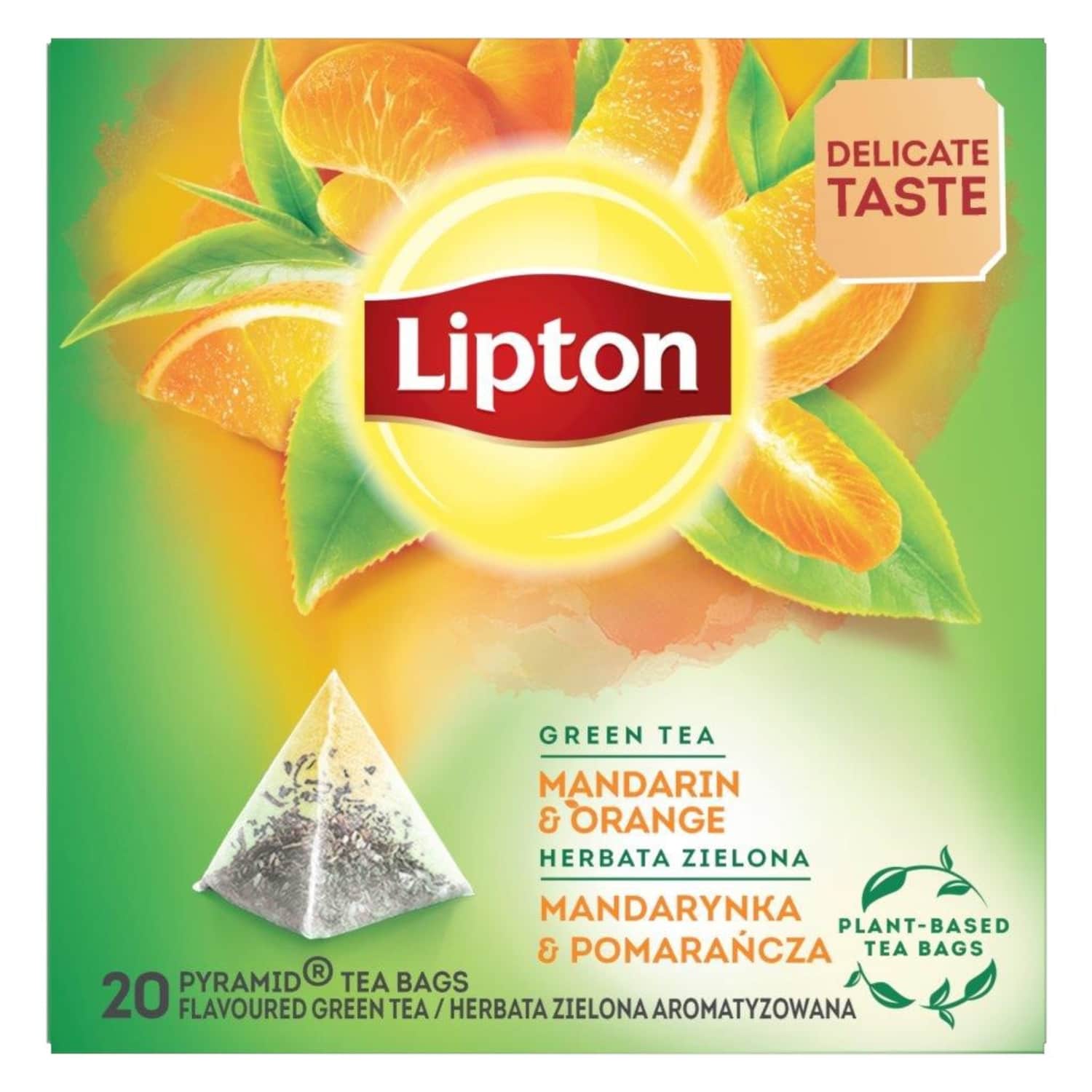 Зеленый чай LIPTON GREEN MAND ORANGE 20 шт.