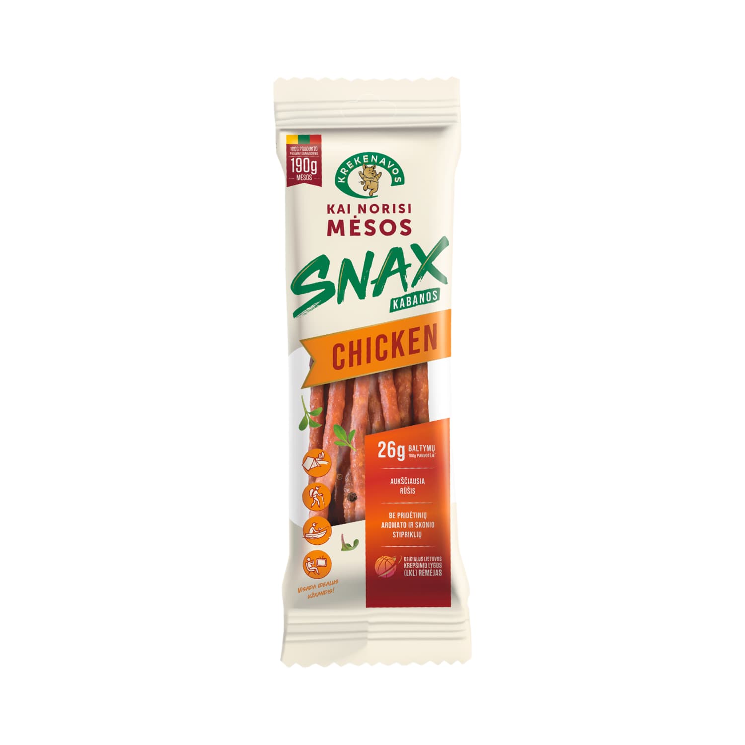 K. r. višt. KABANOS SNAX dešrelės, a.r., 100g