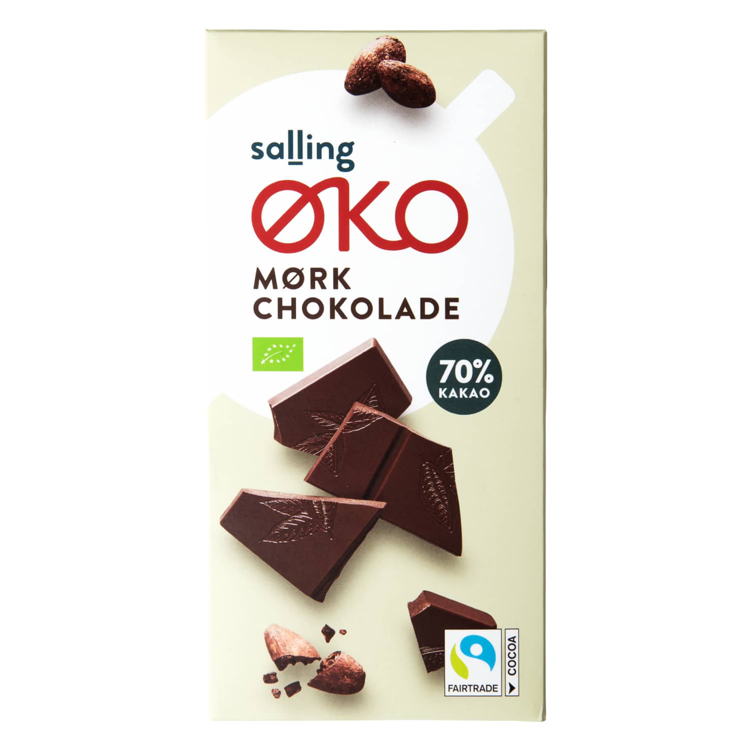 Ekol. juod. šokoladas 70 % SALLING EKO, 100 g