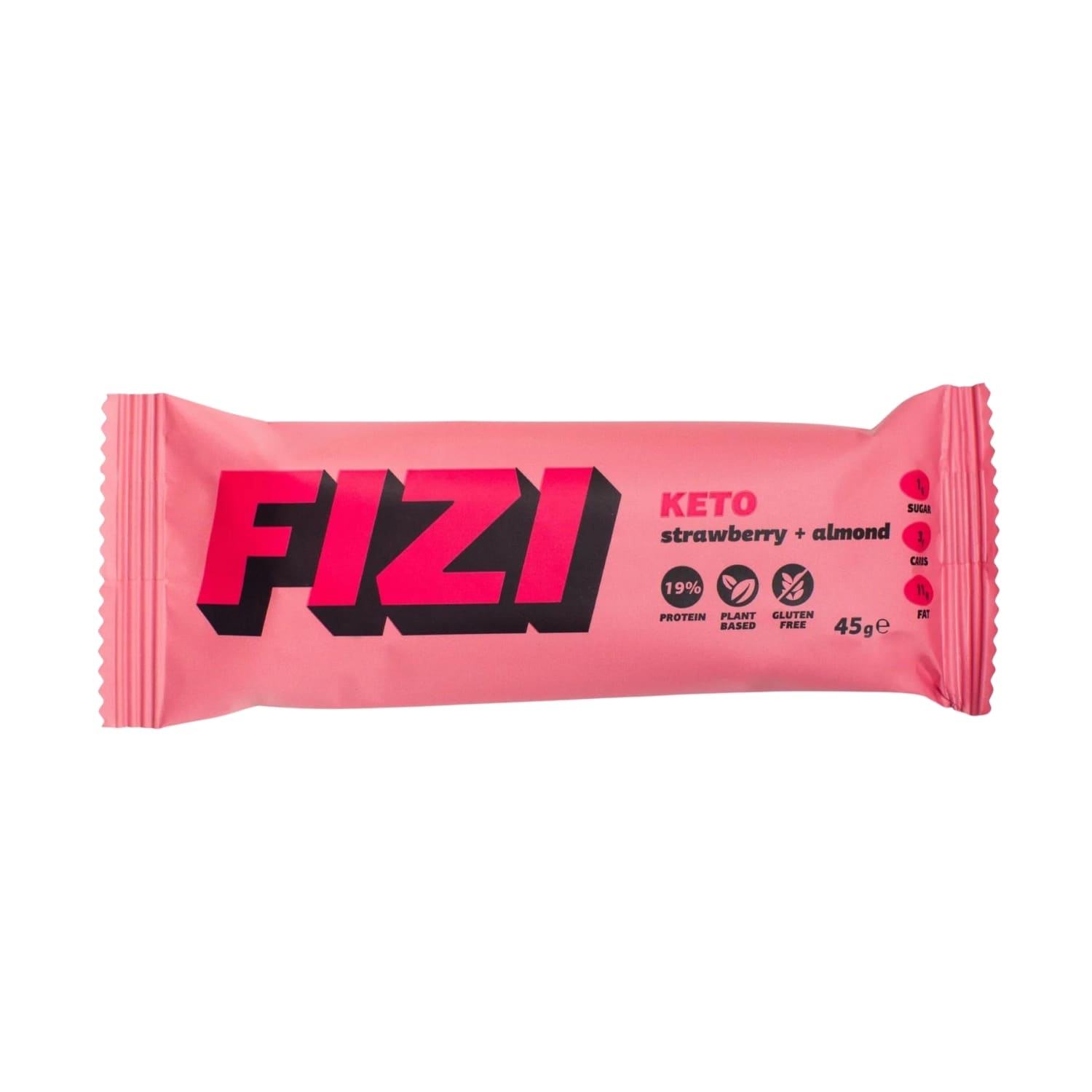 Balt. batonėlis su brašk. KETO FIZI, 45 g