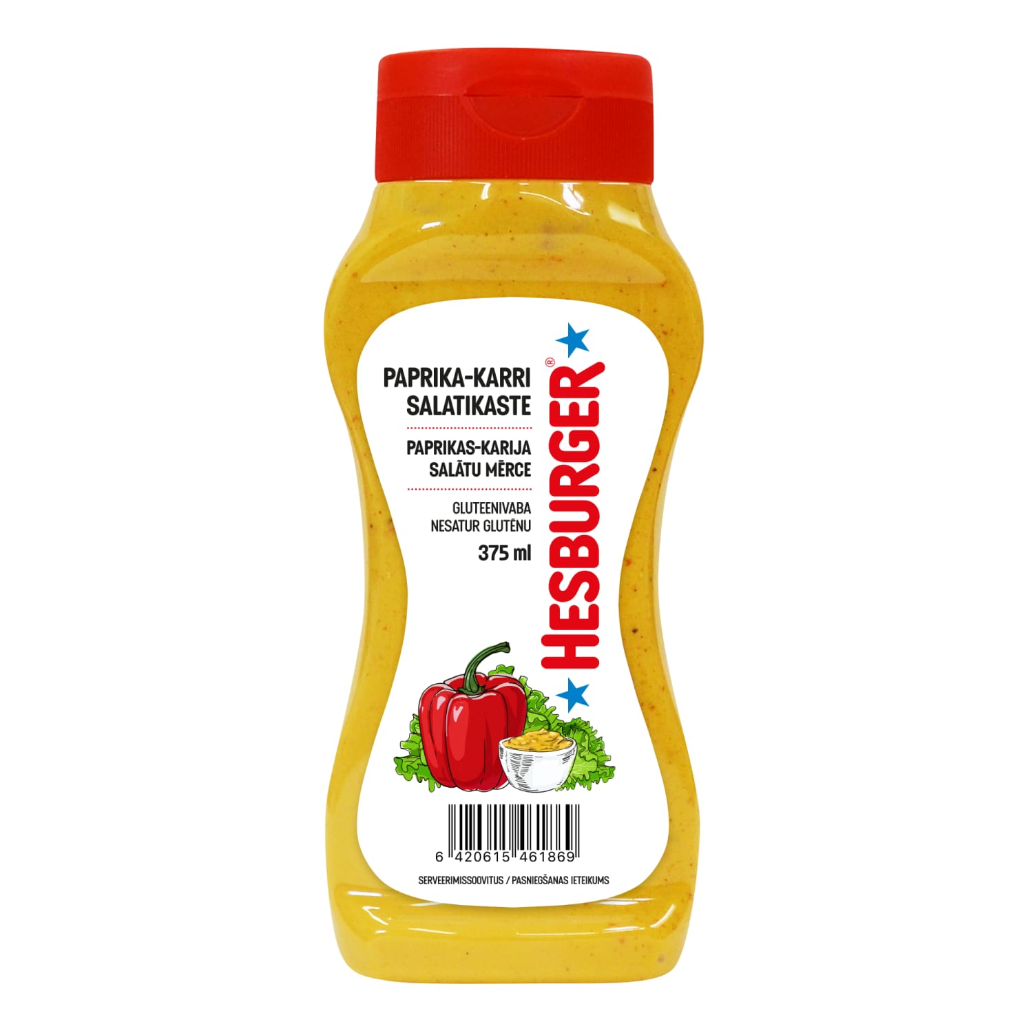 Paprikų ir kario sk. padažas HESBURGER, 390g