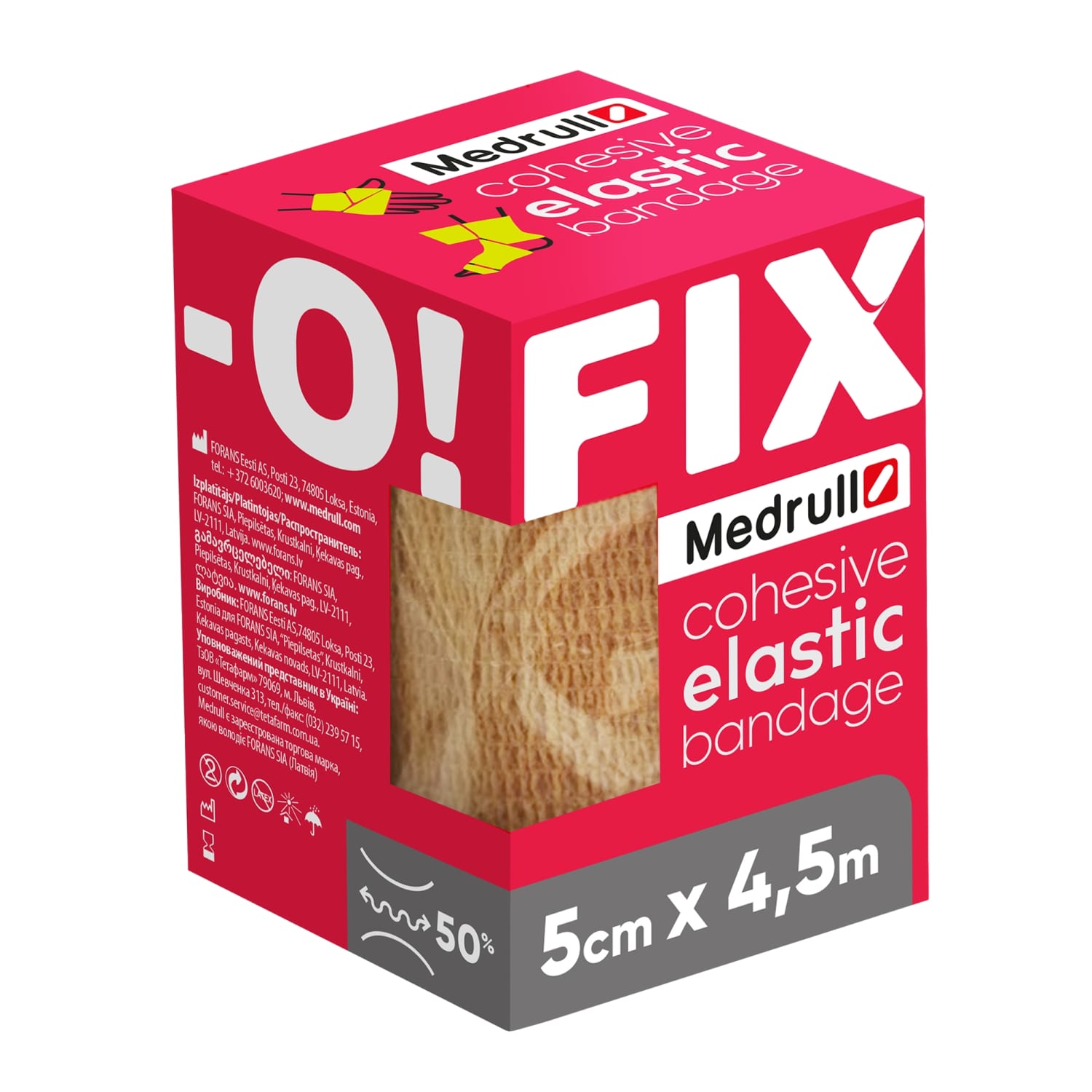 Lipnus elastinis tvarstis MEDRULL FIX-O