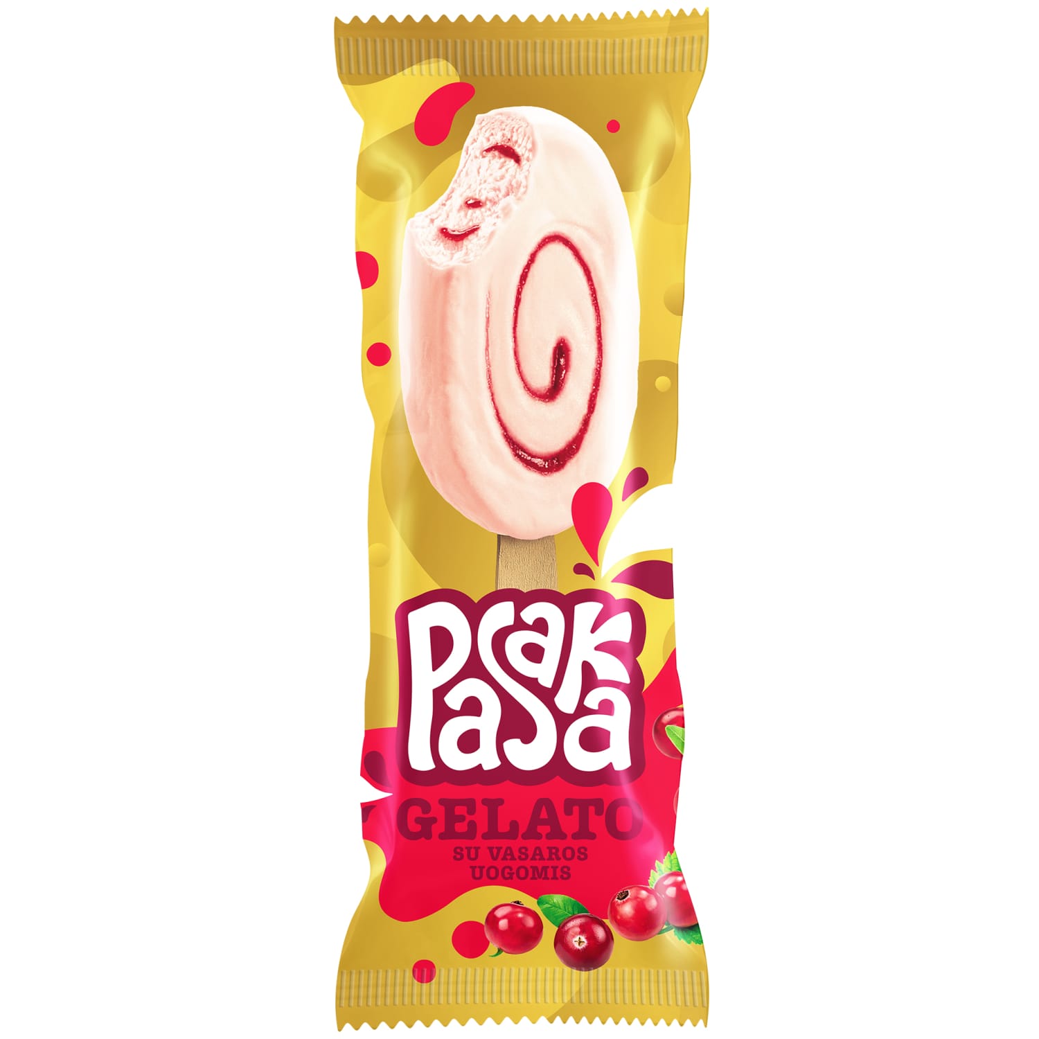 Val. ice cream PASAKA GELATO, with berries 90 ml /67 g