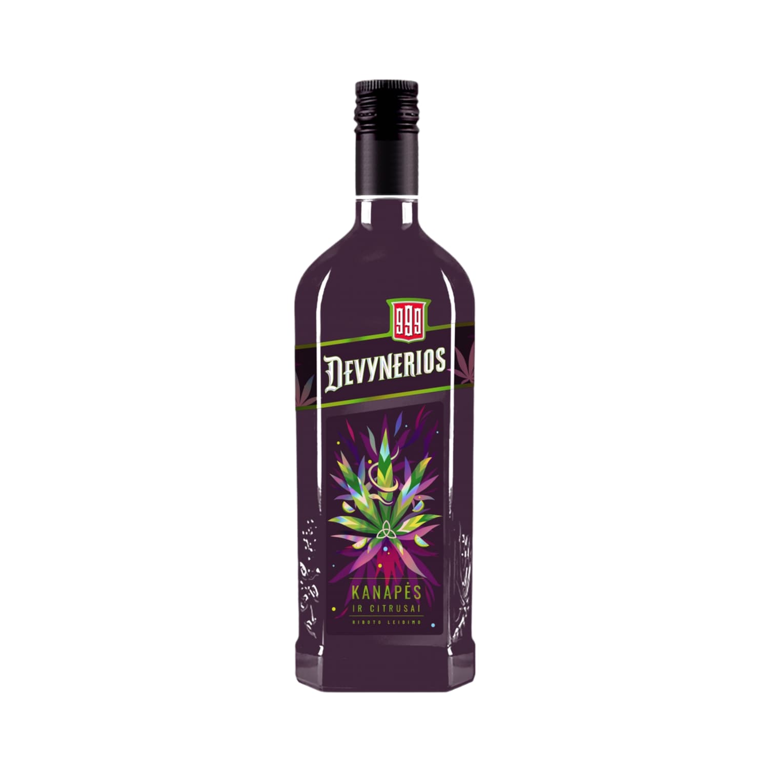 Kanapių spir. gėrimas DEVYNERIOS, 32 %, 0,5 l