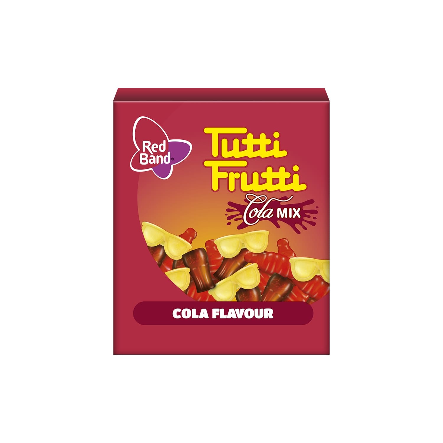 Candy RED BAND TUTTI FRUTTI COLA MIX, 15 g