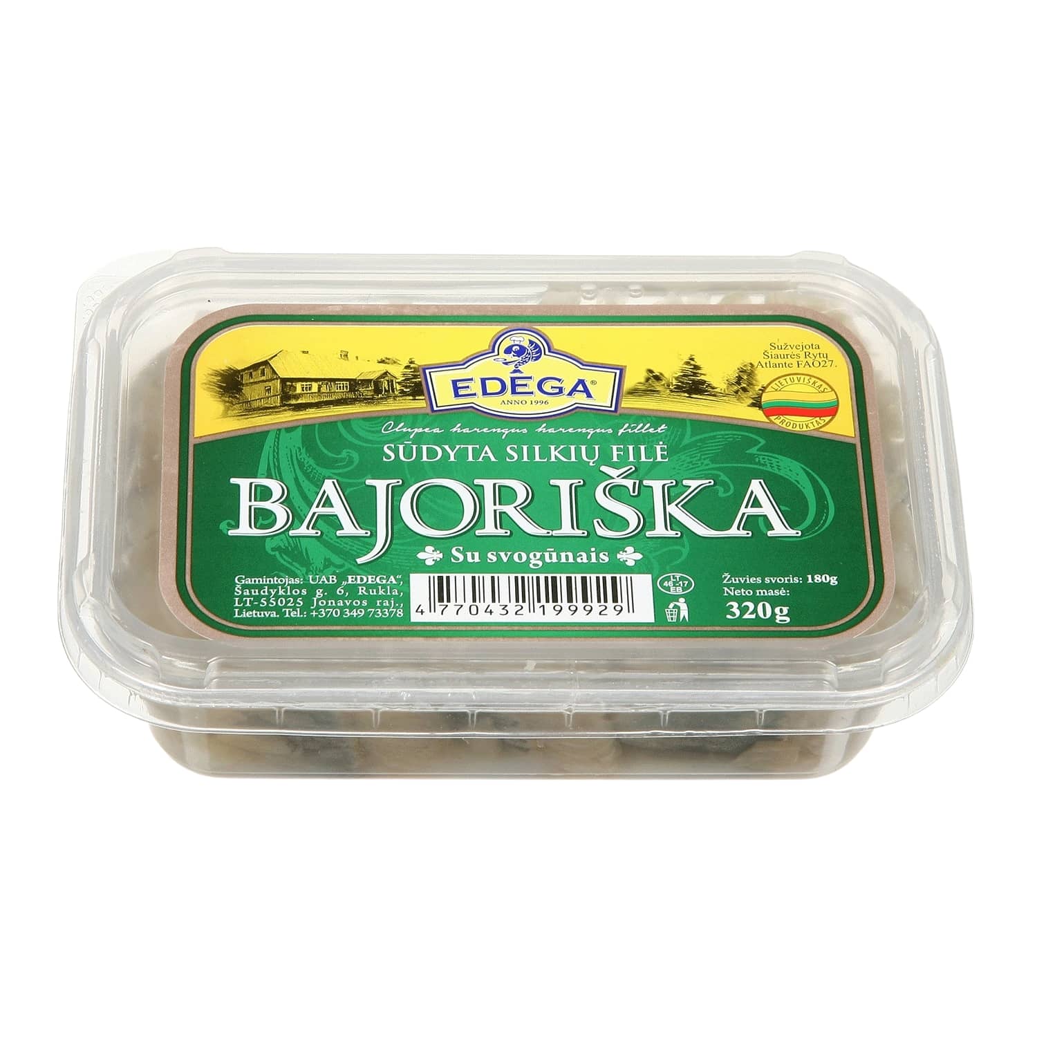 BAJORIŠKA silkių filė su svogūnais EDEGA,320g