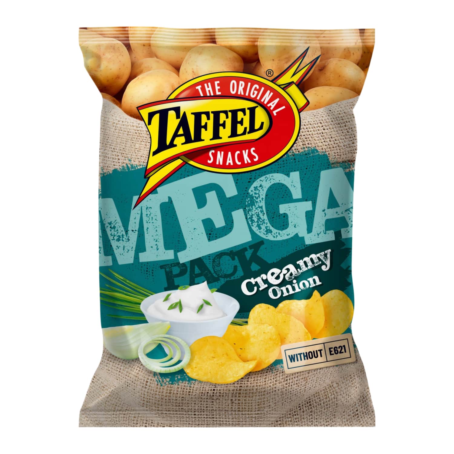 Чипсы TAFFEL СЛИВОЧНЫЙ ЛУК MP, 250 г