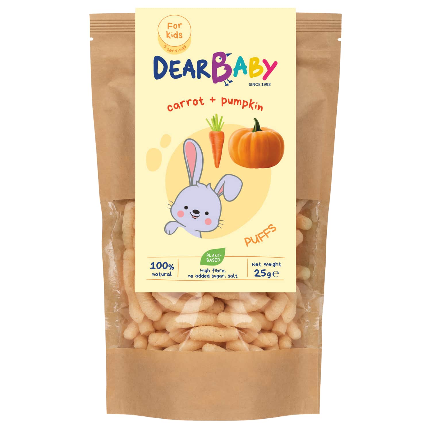 Закуска из моркови и тыквы DEAR BABY, 25 г