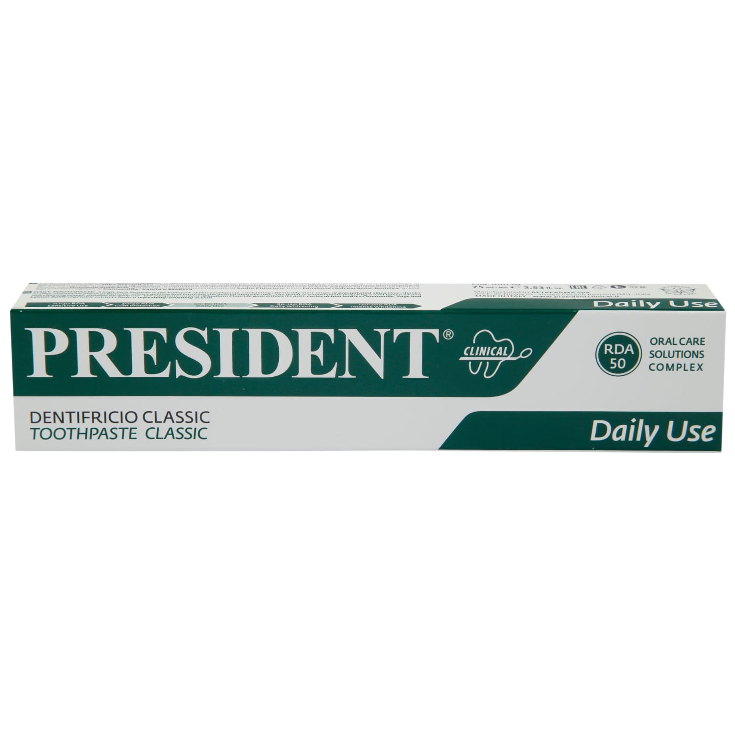 Dantų pasta PRESIDENT CLASSIC 75ml