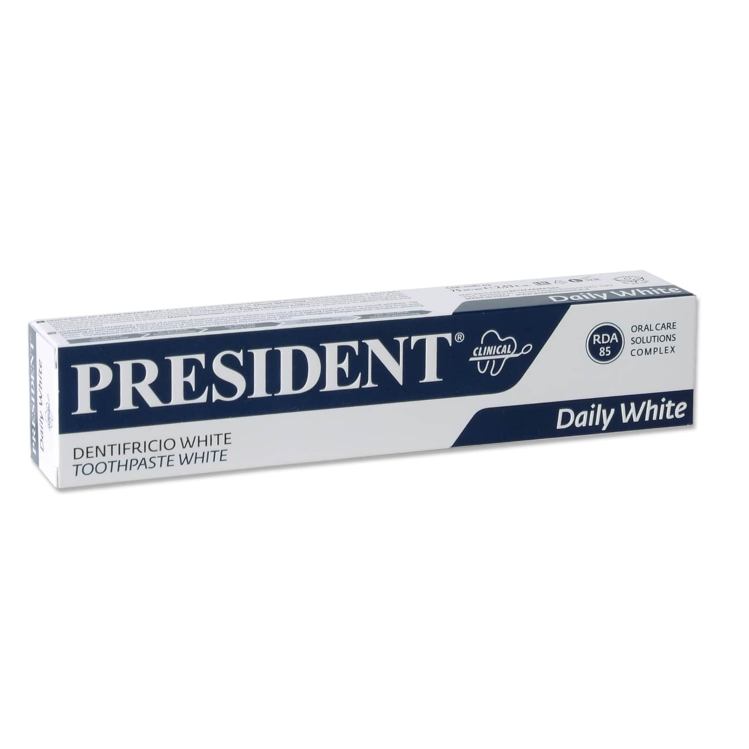 Toothpaste PRESIDENT WHITE, 75ml