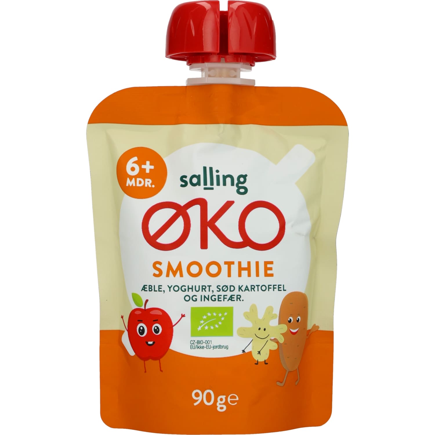 Ekol. гладкое с яблоком, йогуртом SALLING EKO, 90 г