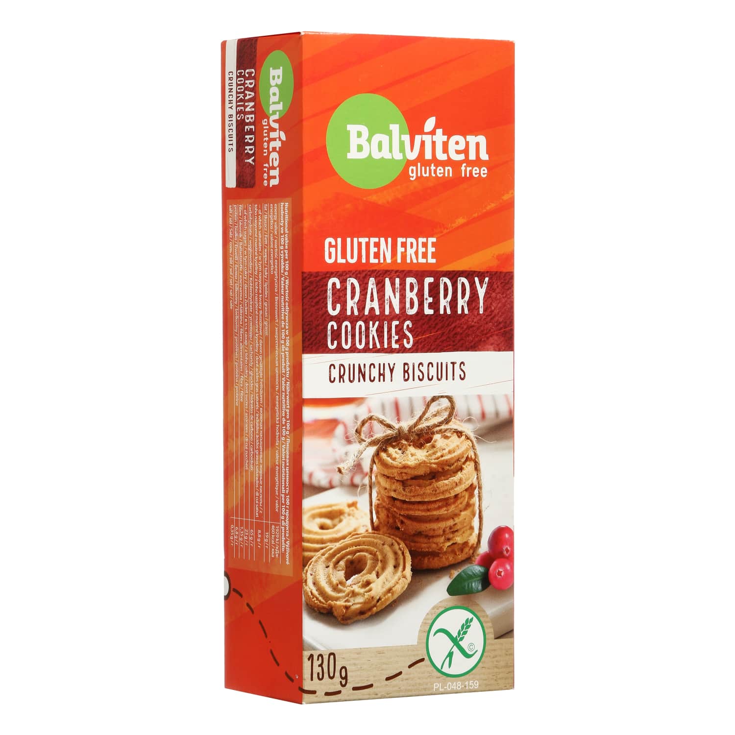 Cookies with cranberries BALVITEN, 130 g