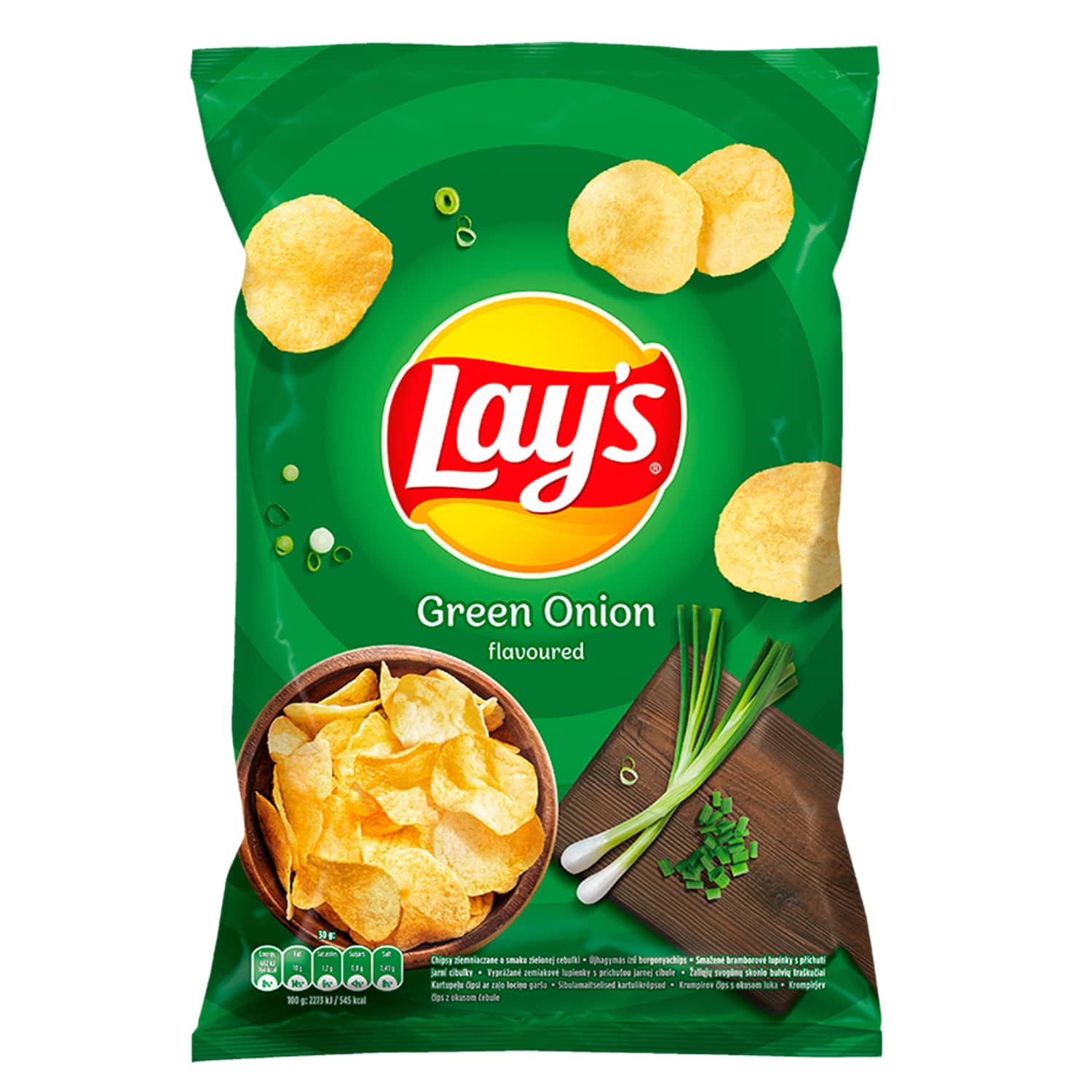 Картофельные чипсы со вкусом зеленого лука LAYS, 180 g