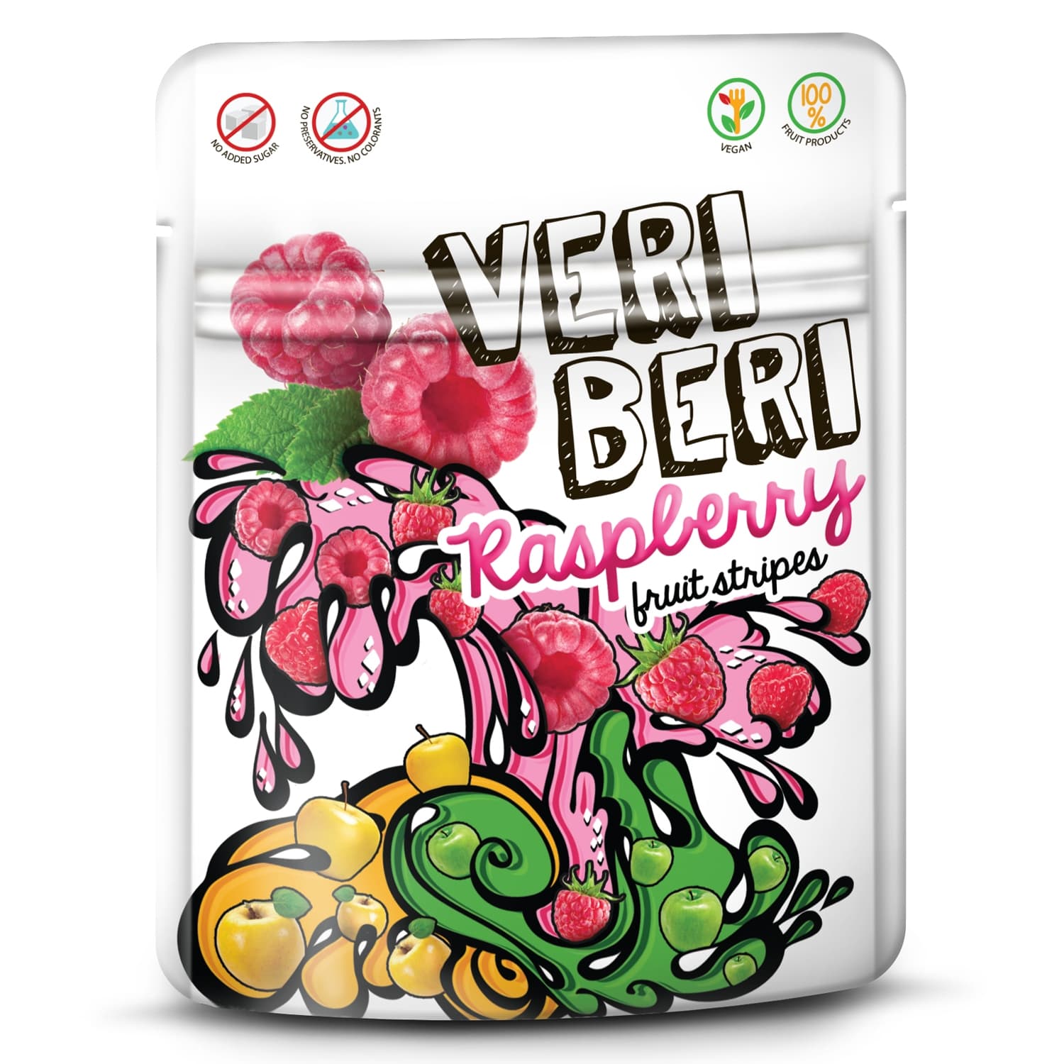 Raspberry fruit strips VERI BERI, 50 g