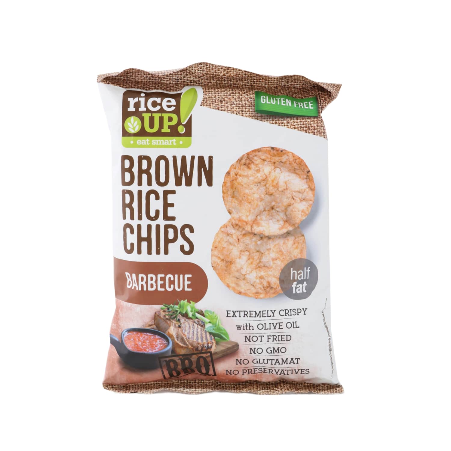 Чипсы из коричневого риса со вкусом барбекю RICE UP, 60 г