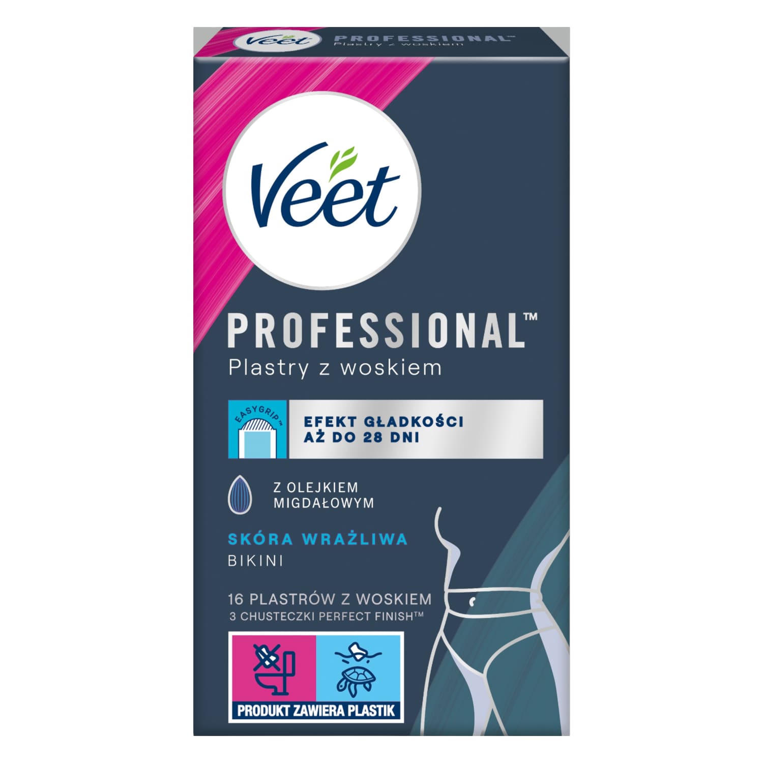 Depiliac. vaško juost. VEET EASY-GEL, 16 vnt.