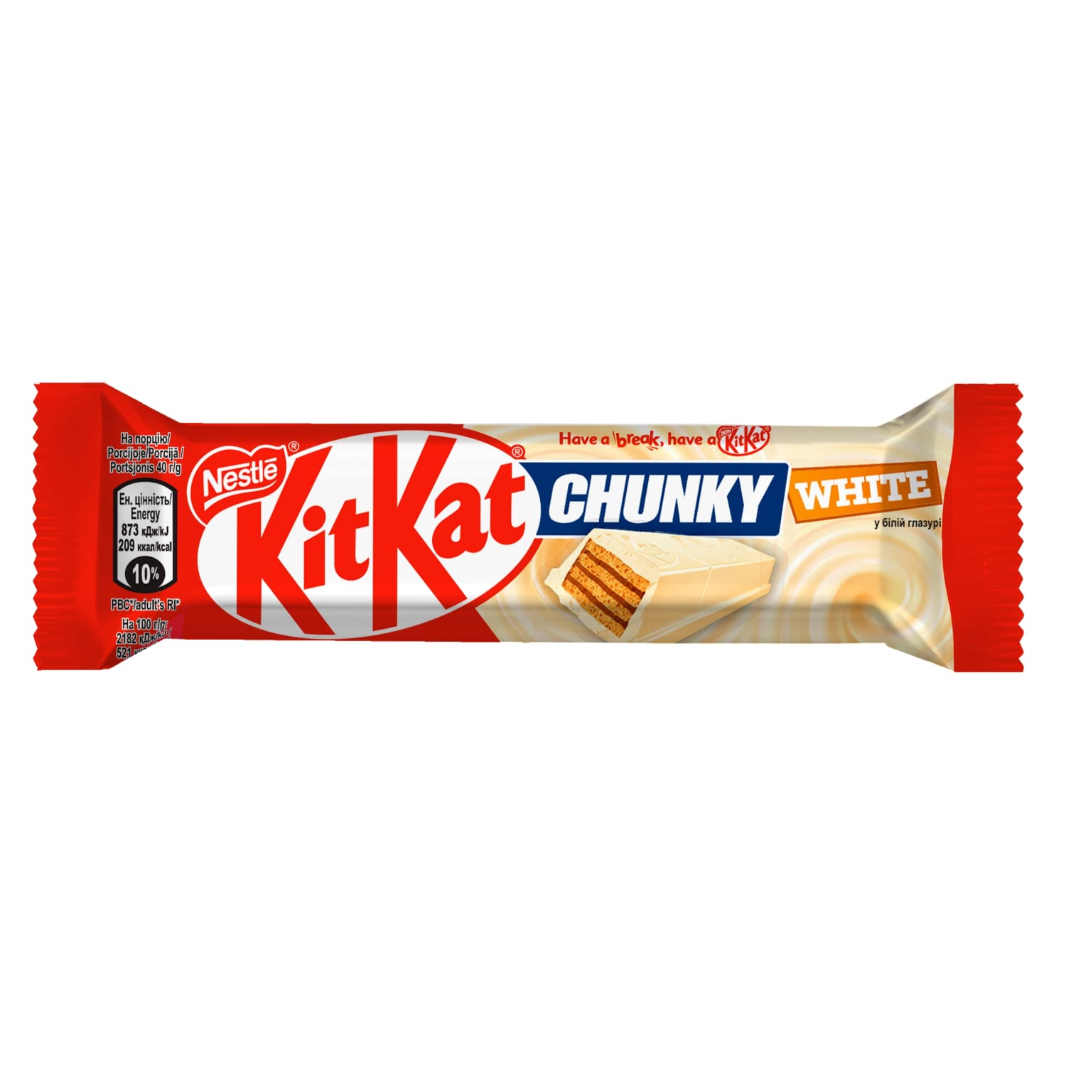 Bar KIT KAT CHUNKY WHITE, 40g
