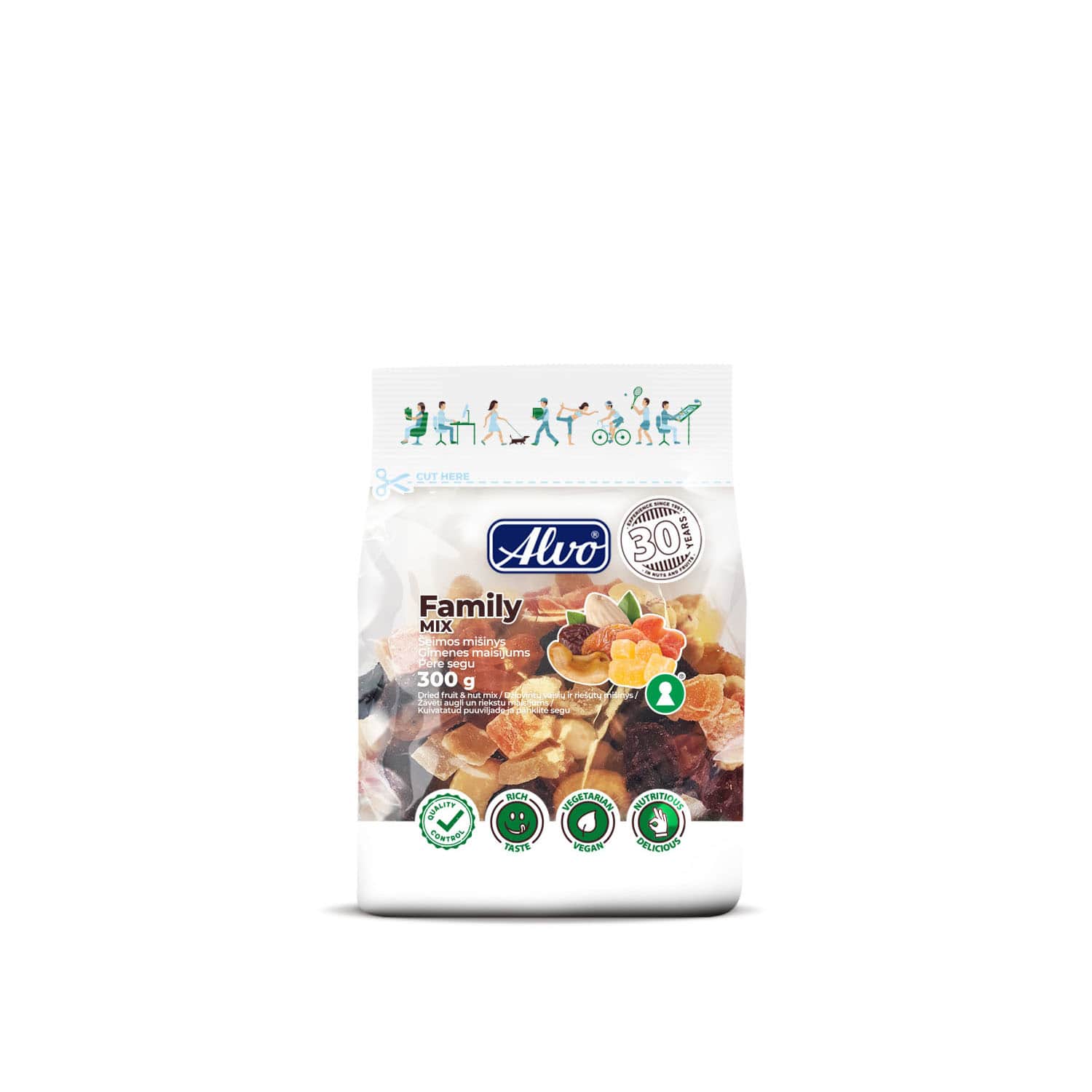 Смесь орехов и сушеных фруктов ALVO FAMILY, 300 г