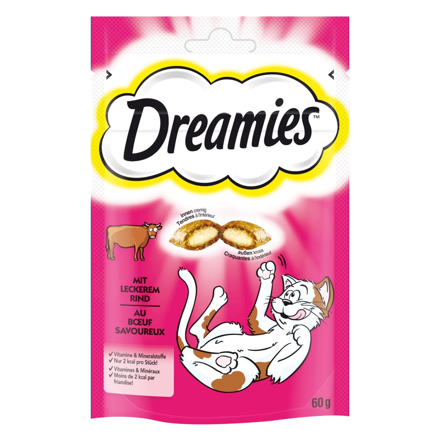Лакомства для кошек с говядиной DREAMIES, 60г