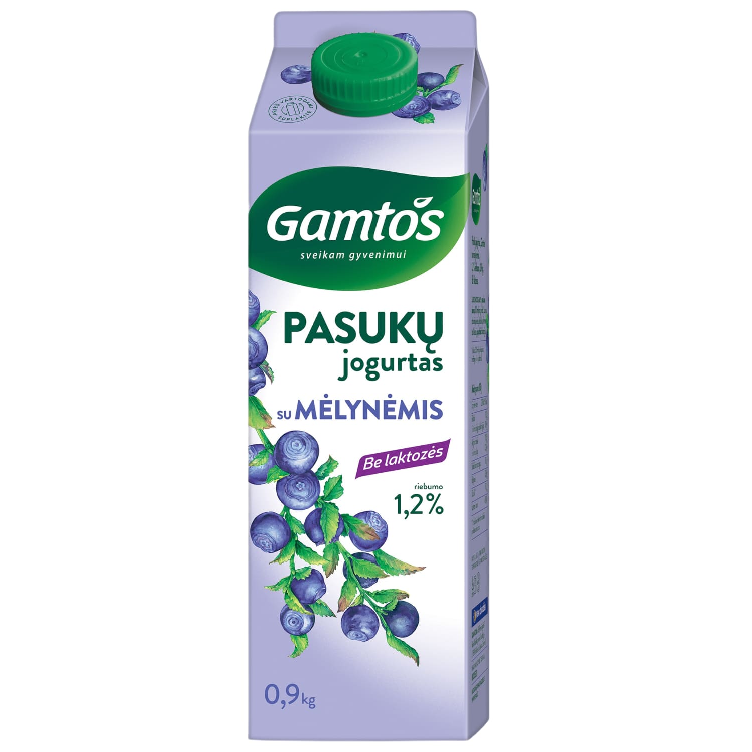 NATURE buttermilk yogurt with blueberries, 1.2%, 900 g