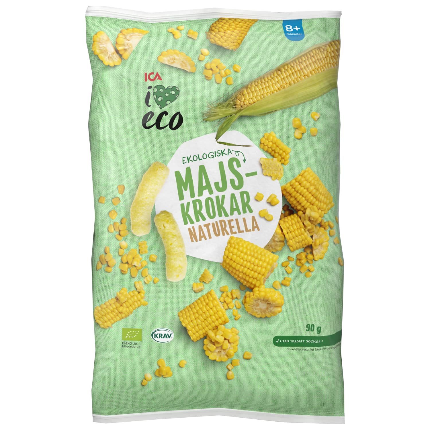 Corn snack I LOVE ECO, 8+, 90 g
