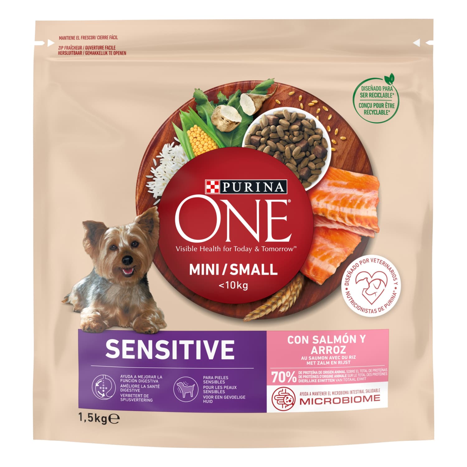 Dry food PURINA ONE MINI SENSITIVE, 1.5 kg