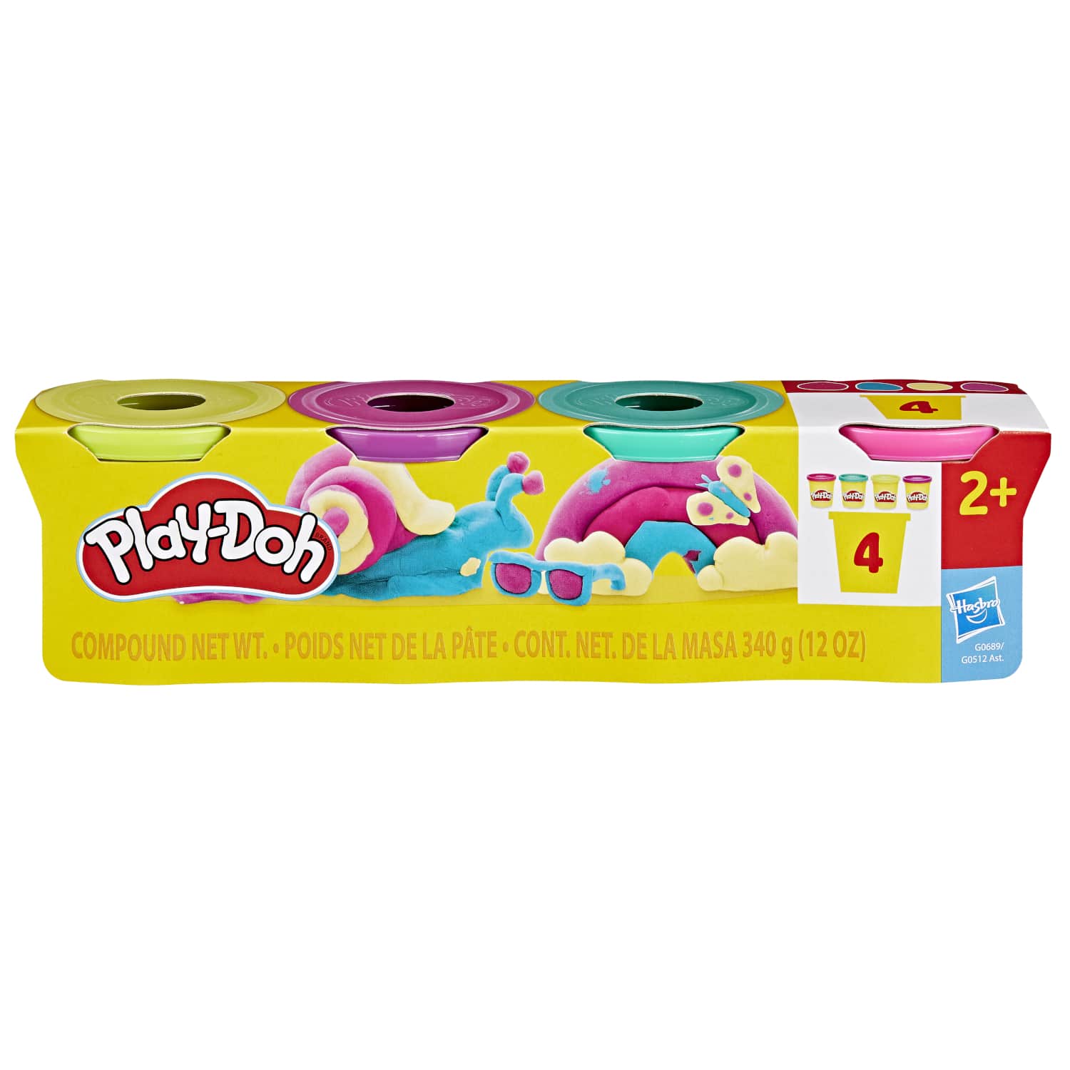 Plastilinas PLAY DOH G0512, 4 vnt.