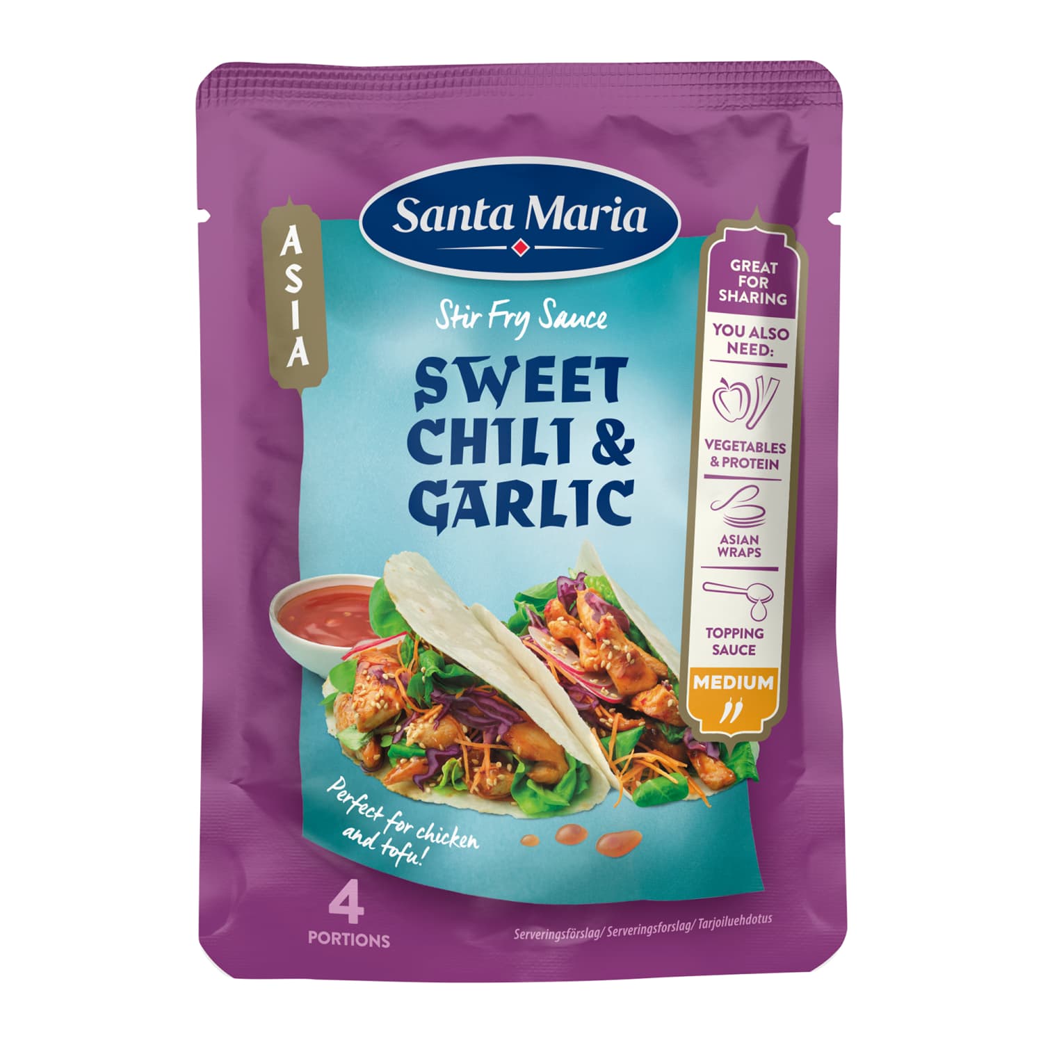 Padažas SANTA MARIA S. CHILI & GARLIC, 100 g