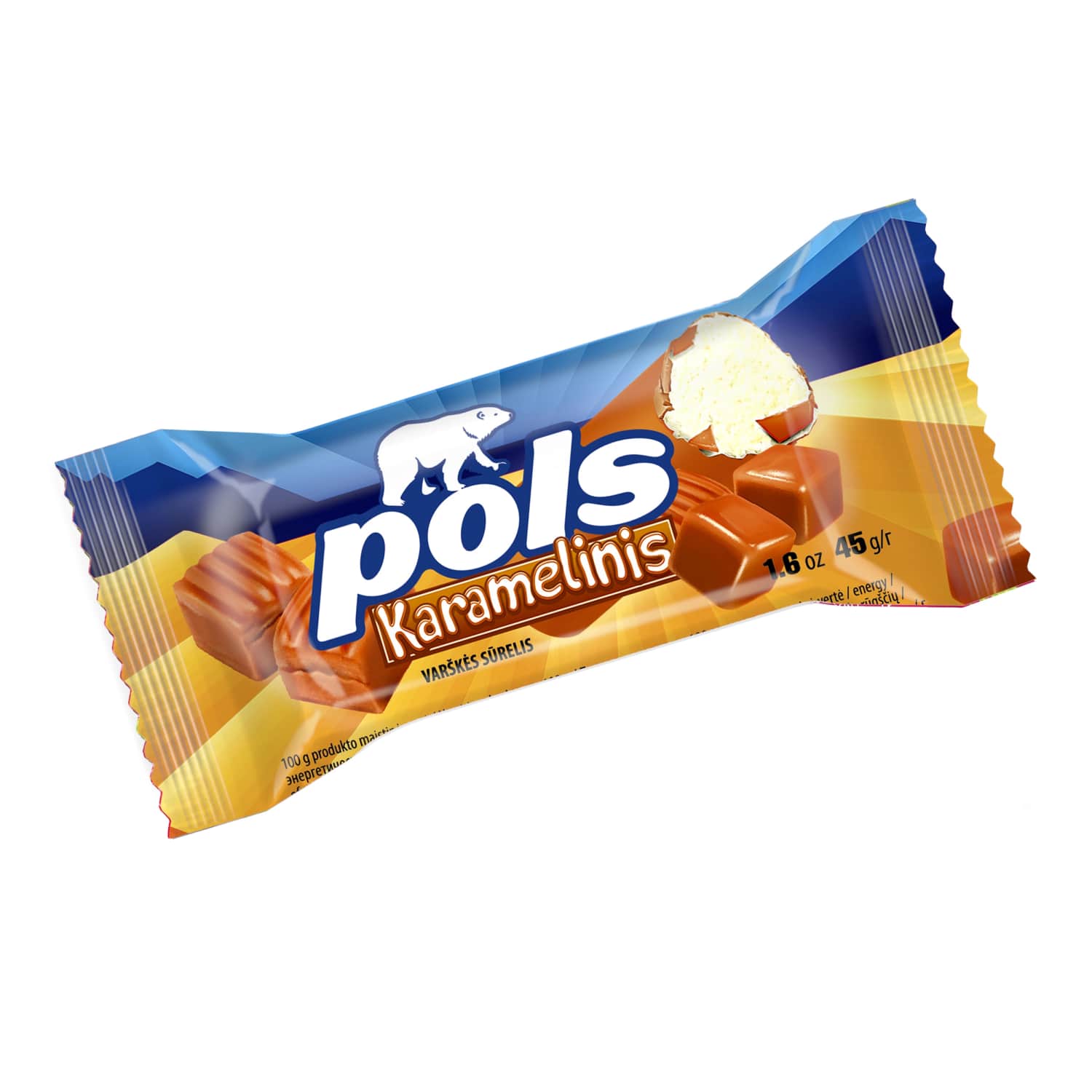 Curd with caramel jam POLS, 45 g