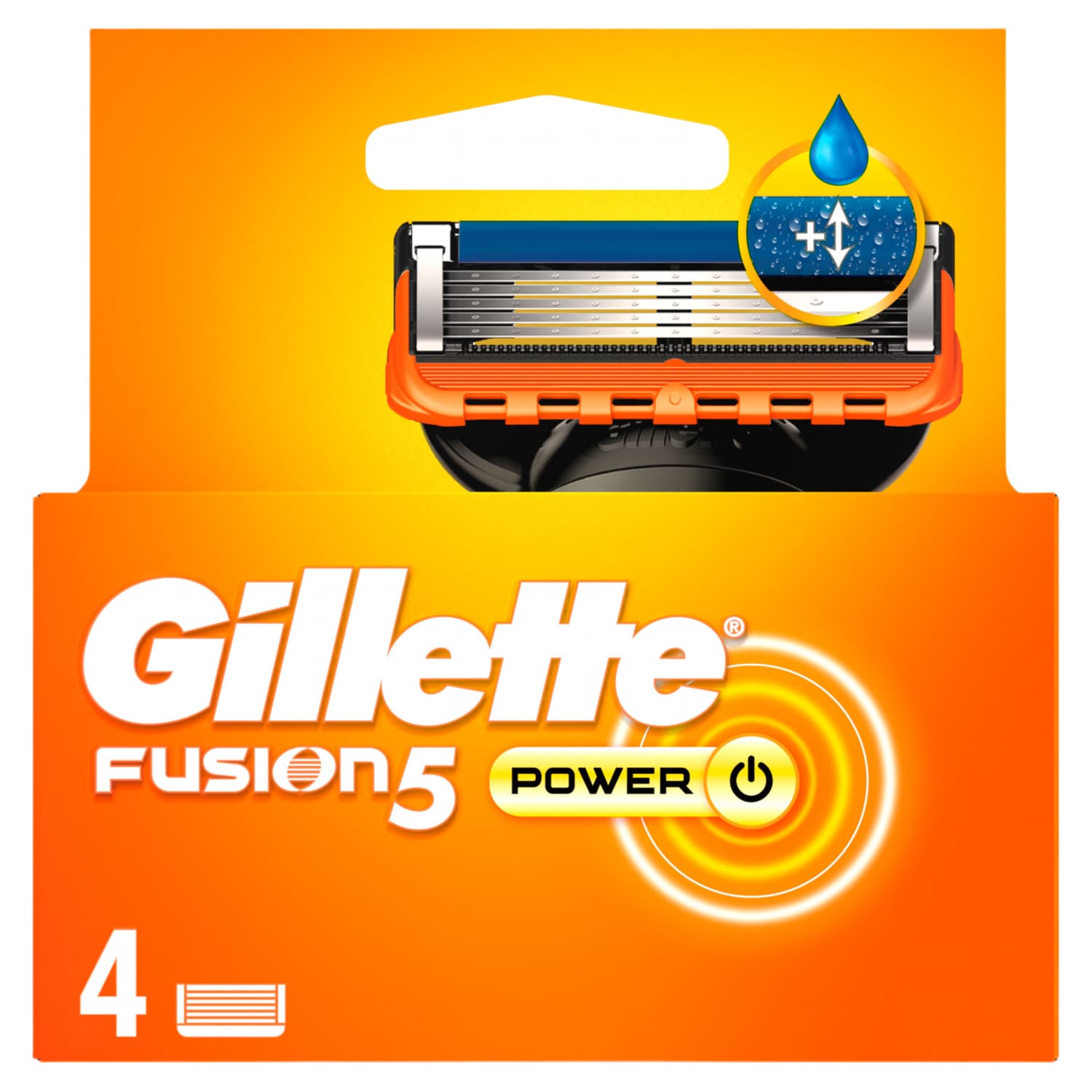 Skustuvo galvutės GILLETTE FUSION POWER,4vnt.