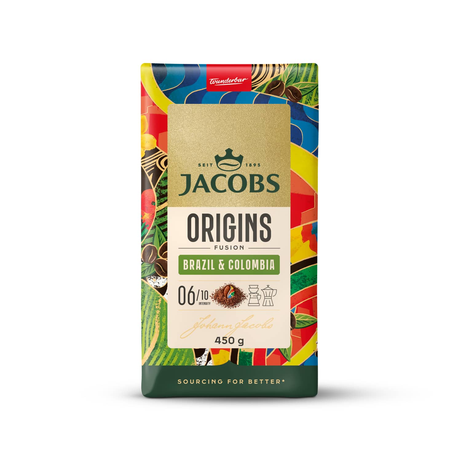 Malta kava JACOBS BRAZIL & COLOMBIA, 450 g