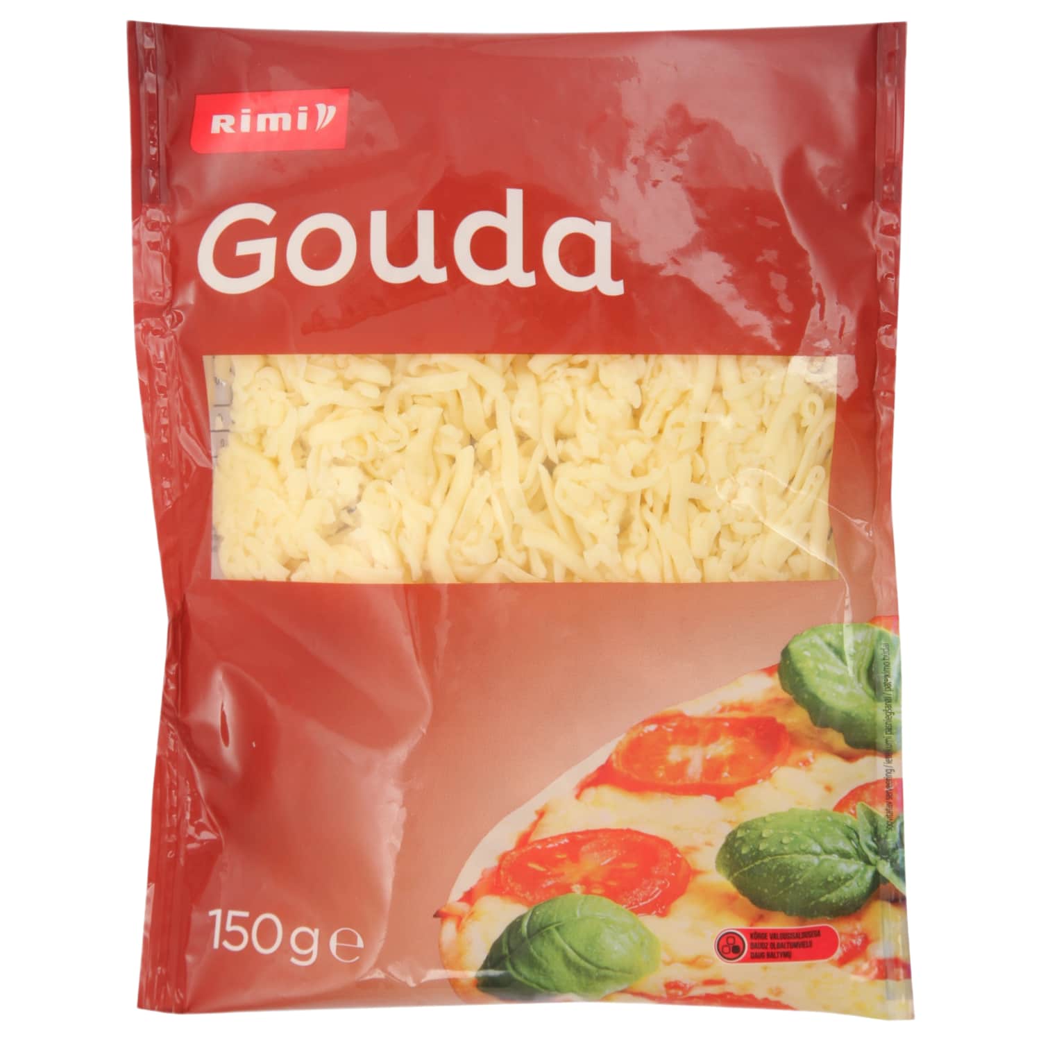 Grated cheese RIMI GOUDA, 48% fat, 150g