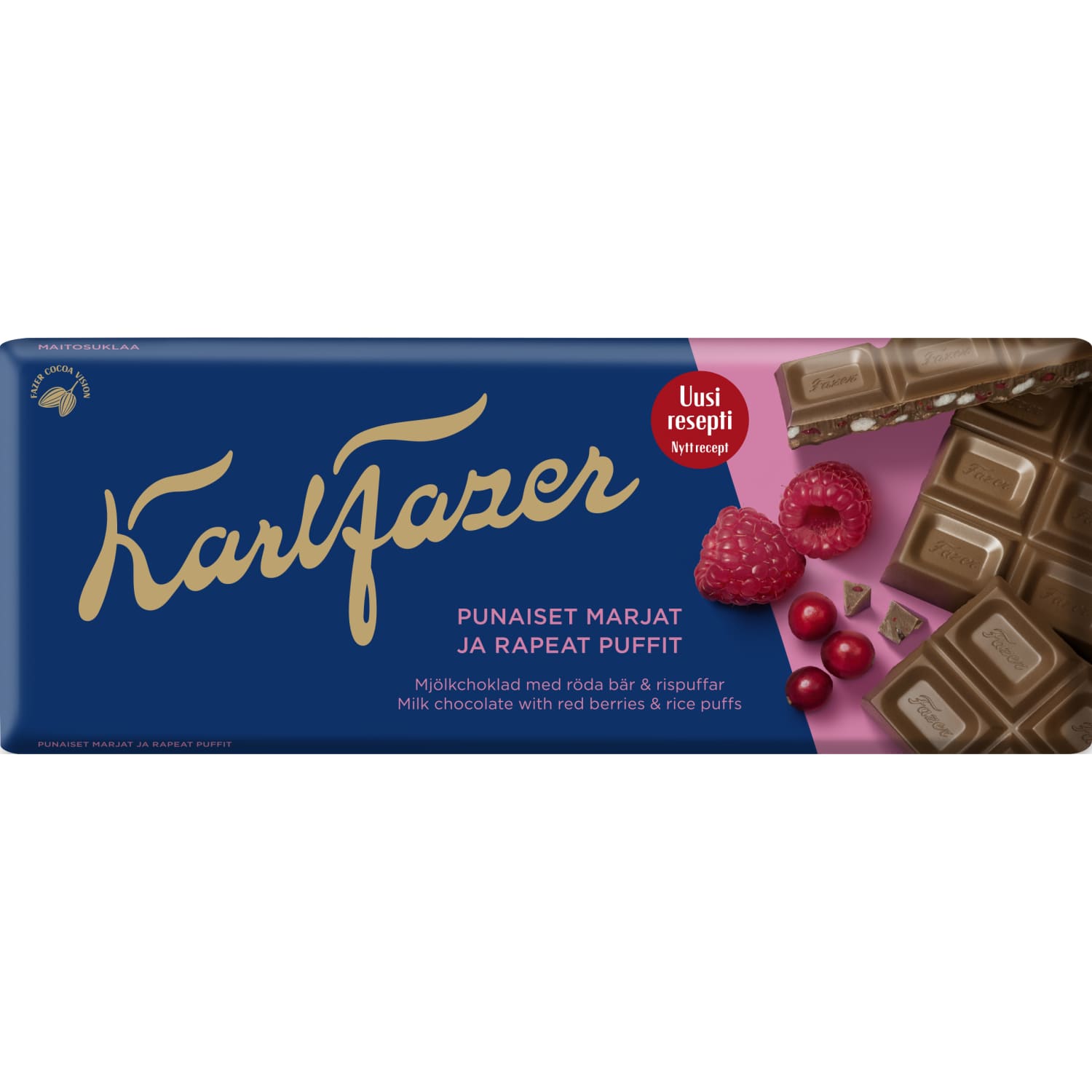 Молочный шоколад с ягодами KARL FAZER, 180 г