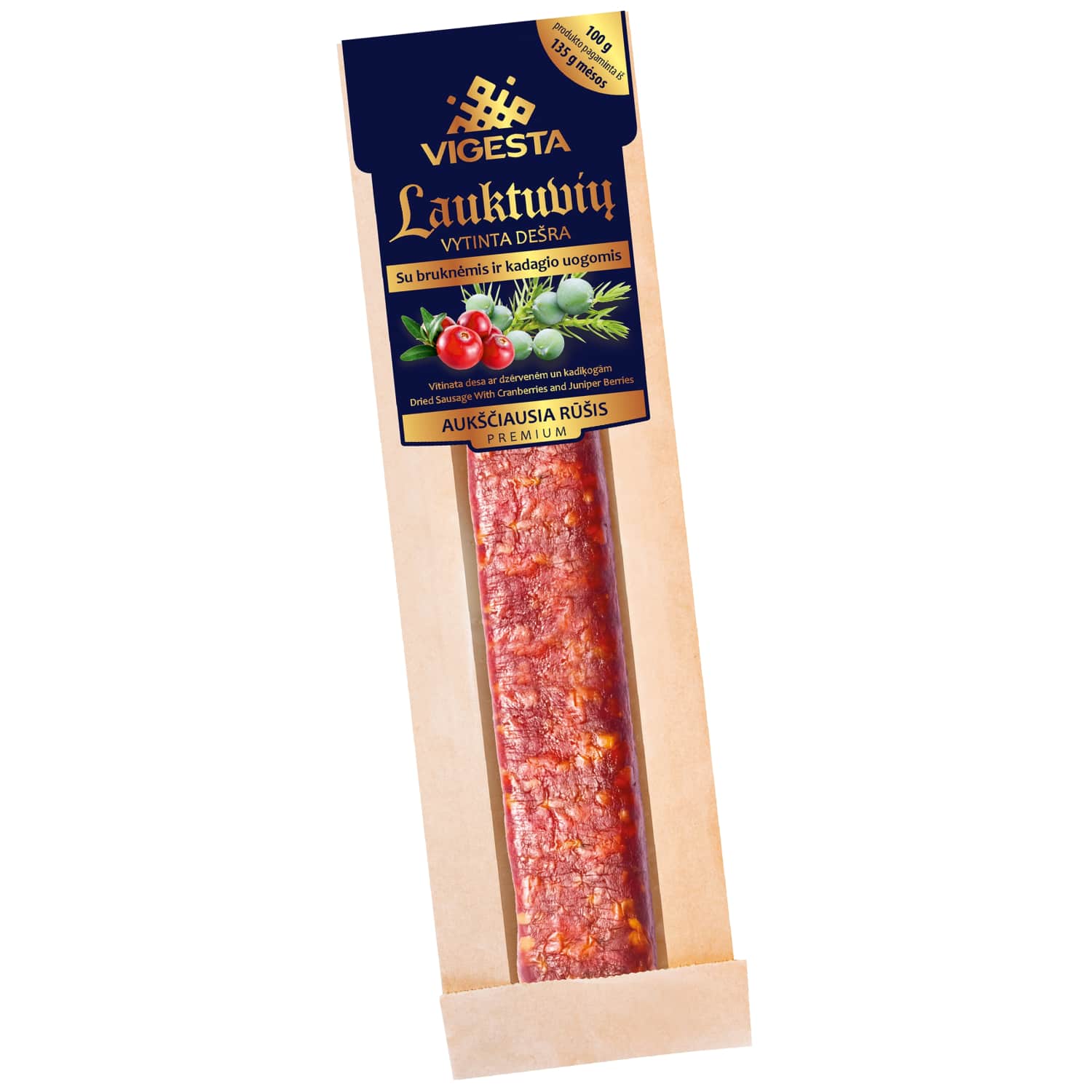 Cured sausage with wild berries VIGESTA, a. r., 170 g