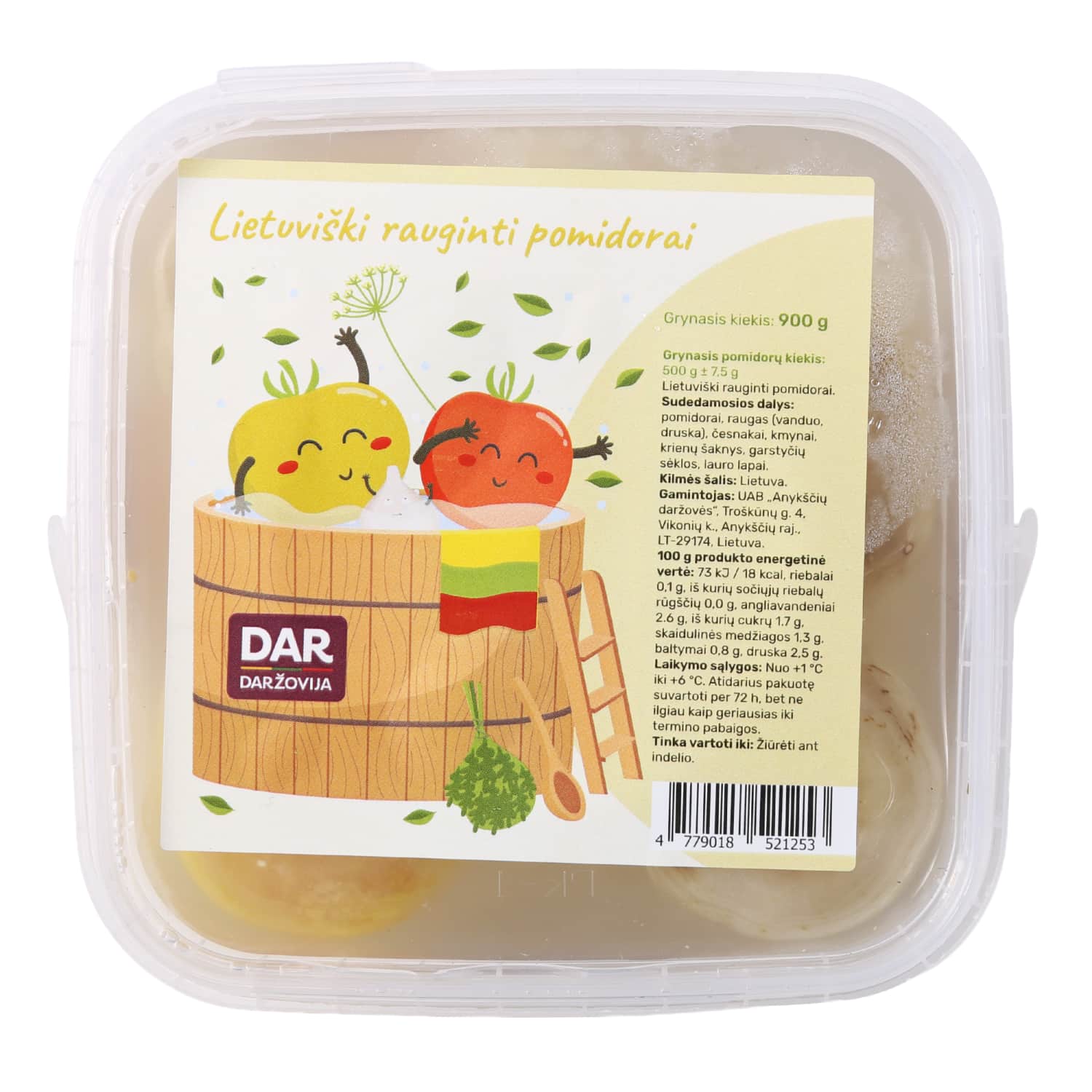 Pickled green tomatoes DARŽOVIJA, 500 g